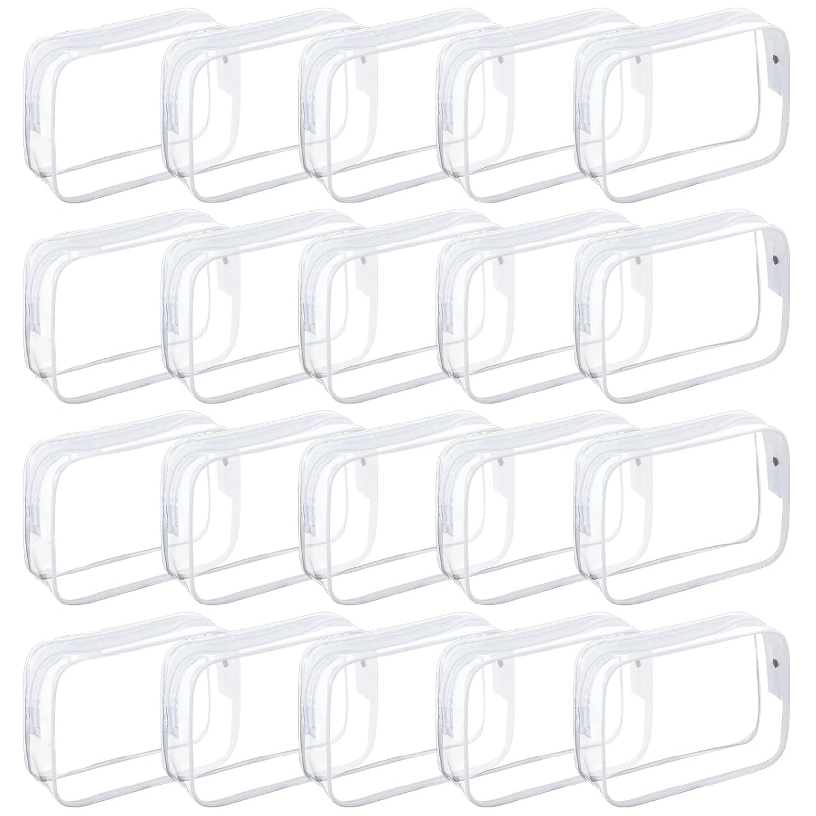 Tergy clear cosmetics bags for women and men with zipper for travel organization.