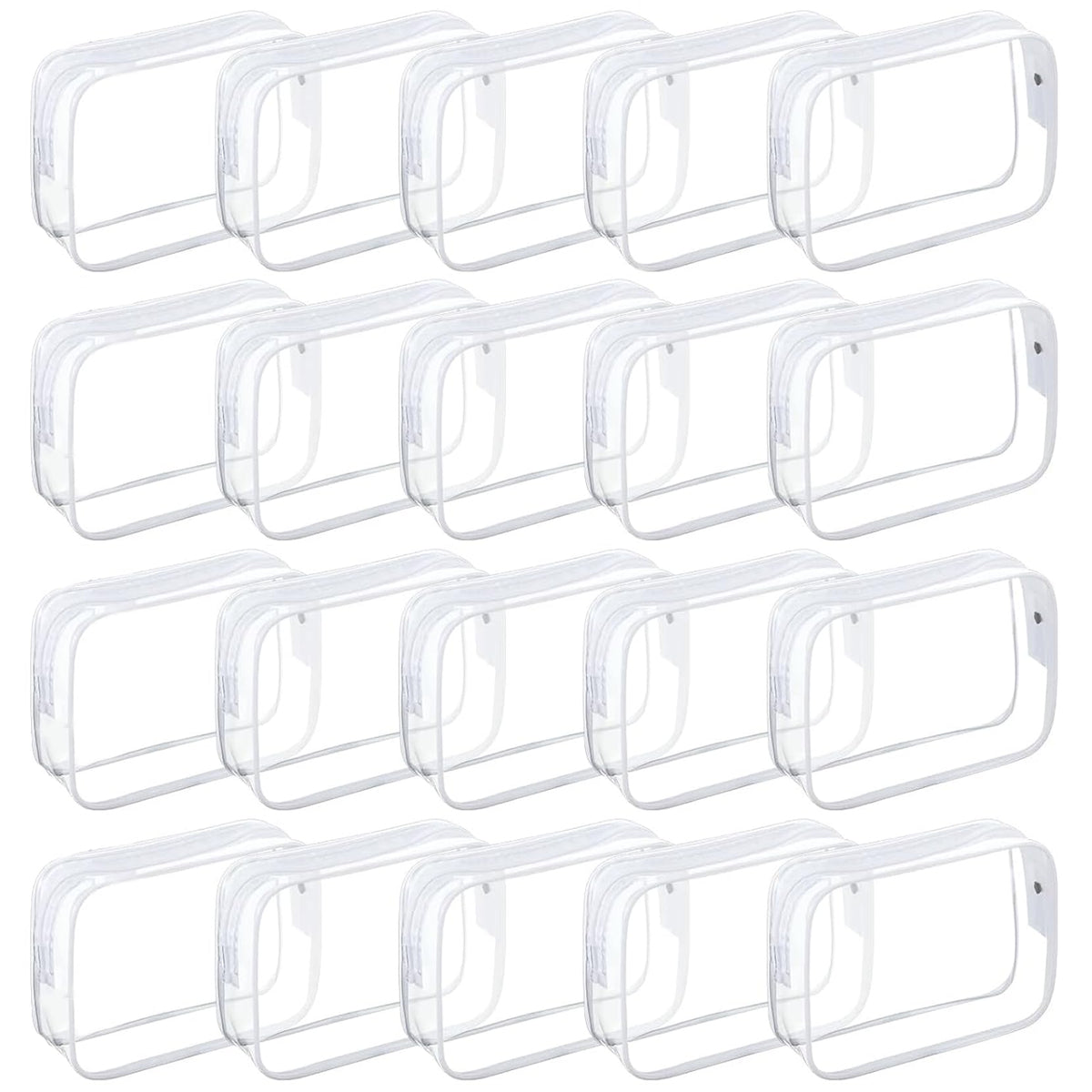 Tergy clear cosmetics bags for women and men with zipper for travel organization.
