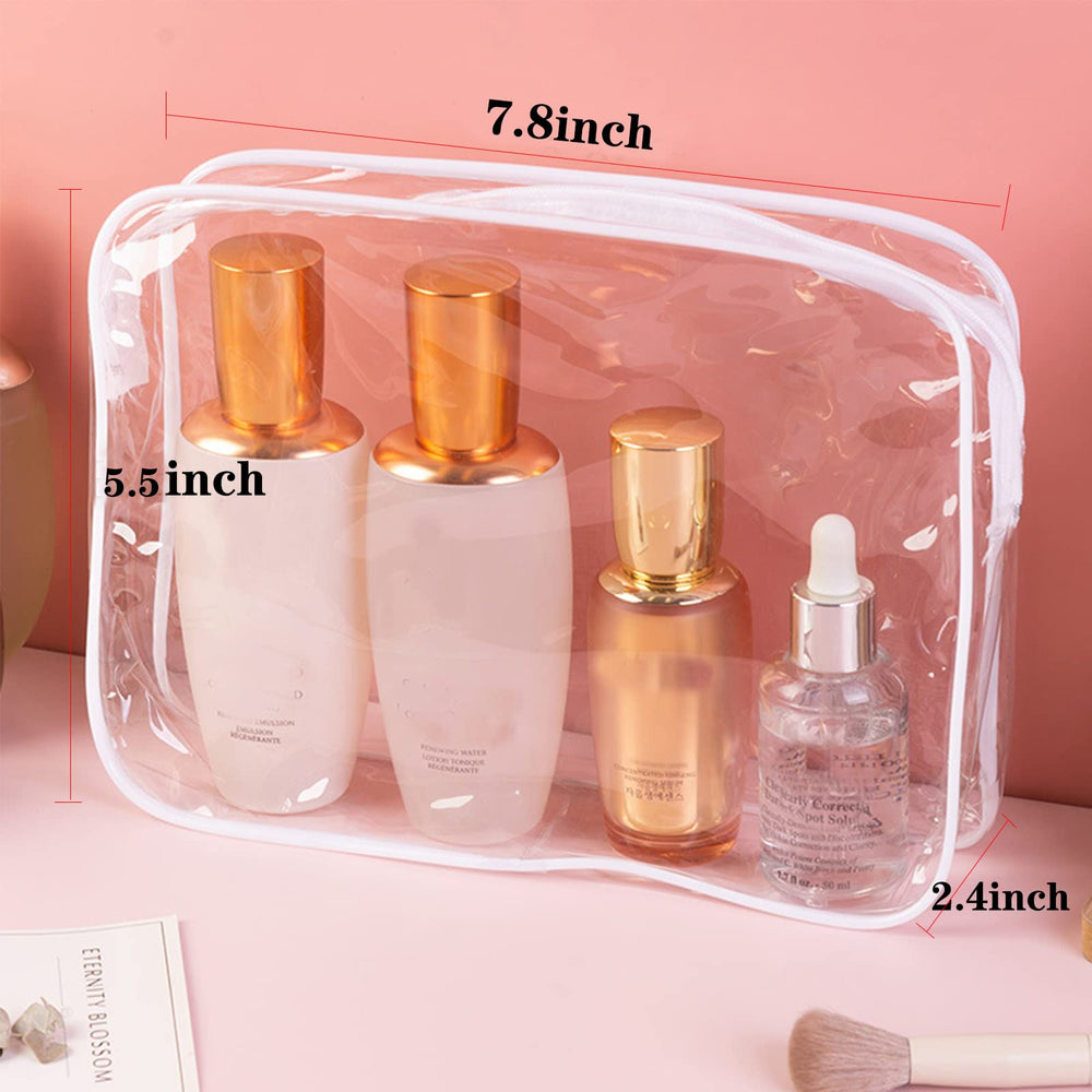 Tergy waterproof PVC makeup bag keeps cosmetics dry during bathroom and trip use.