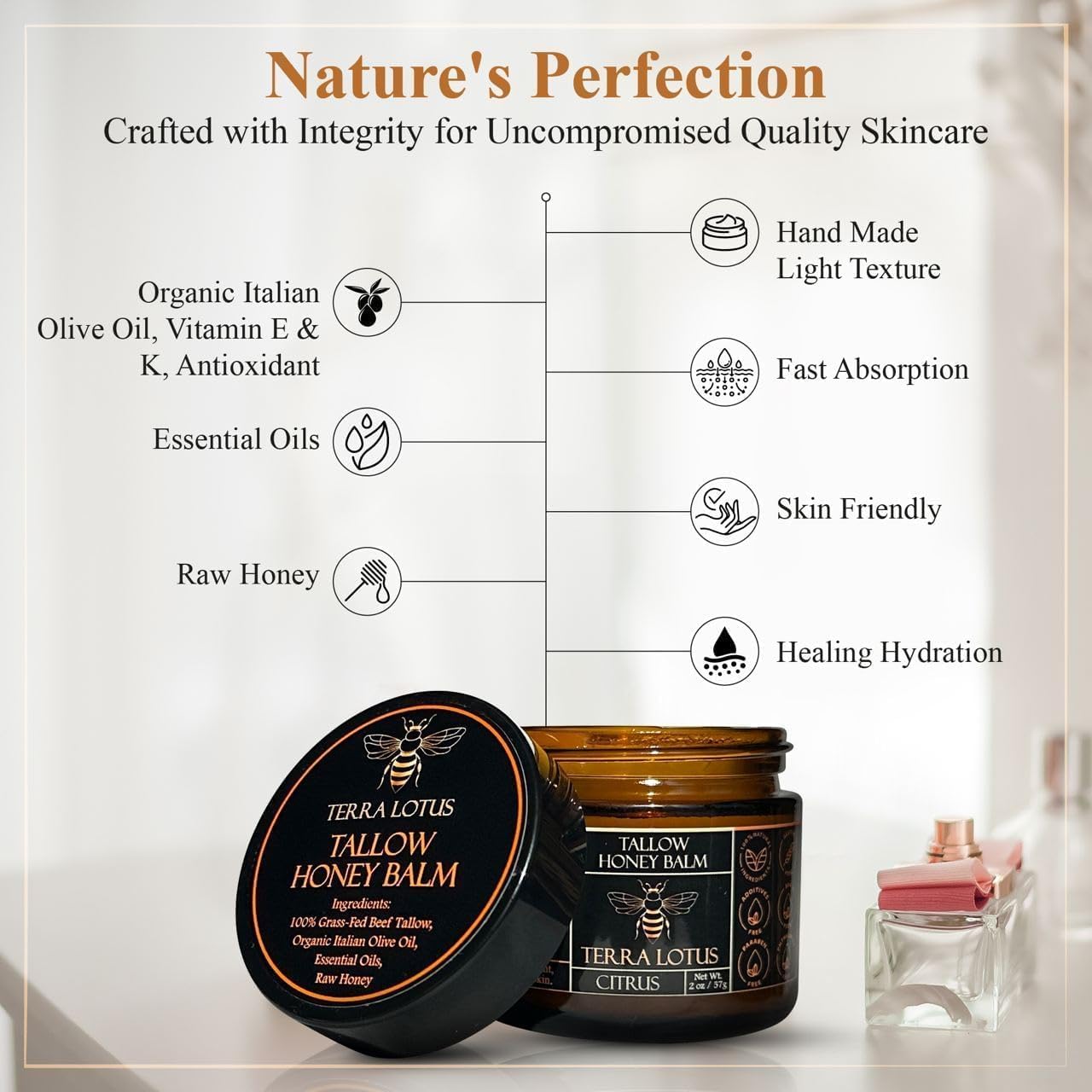 Terra Lotus balm used before bed for nourishment