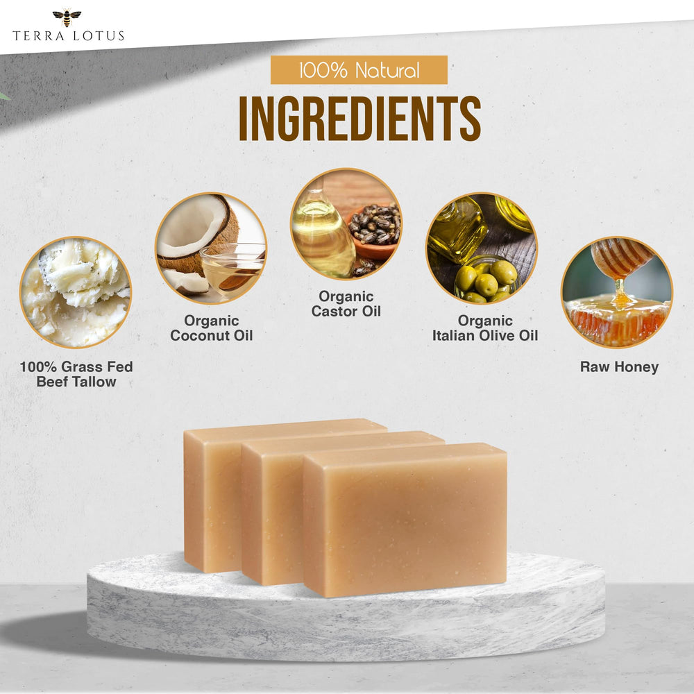 Jabón Terra Lotus con espuma cremosa, lavado suave para rostro y cuerpo