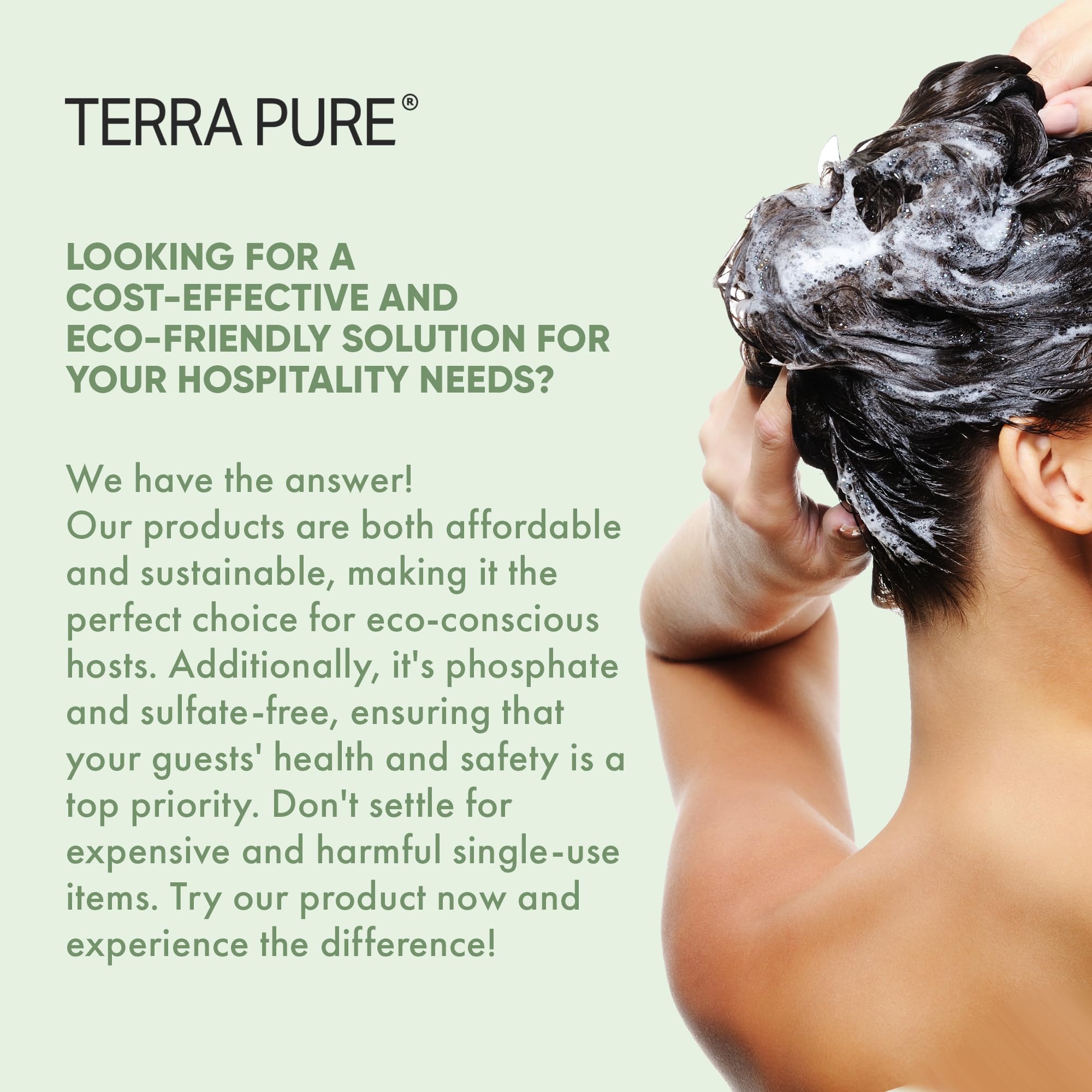 Terra Pure Natural ingredients for a gentle guest shower experience