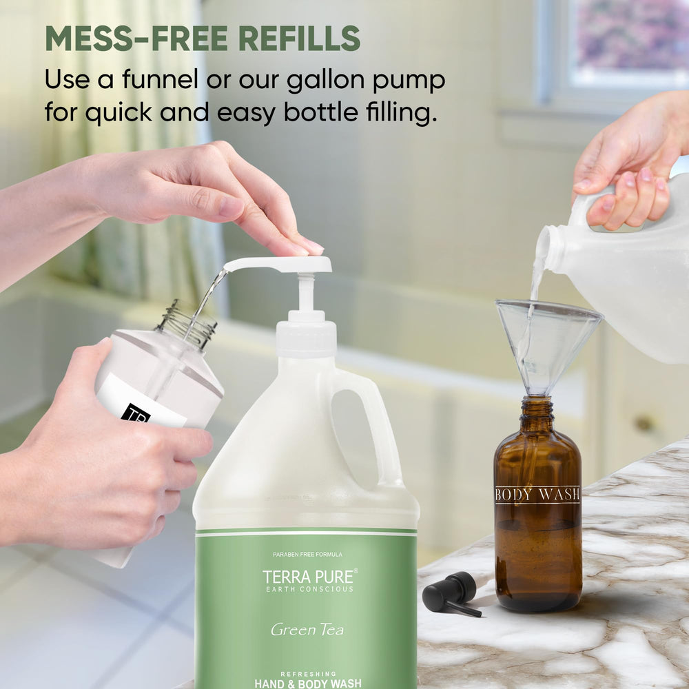 Paraben-free Terra Pure formula in earth-conscious packaging.