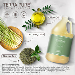 Terra Pure Vegetable-based formula shampoo supports eco-friendly dispensers