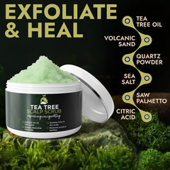 Terramed exfoliante con sal marina para balance capilar.