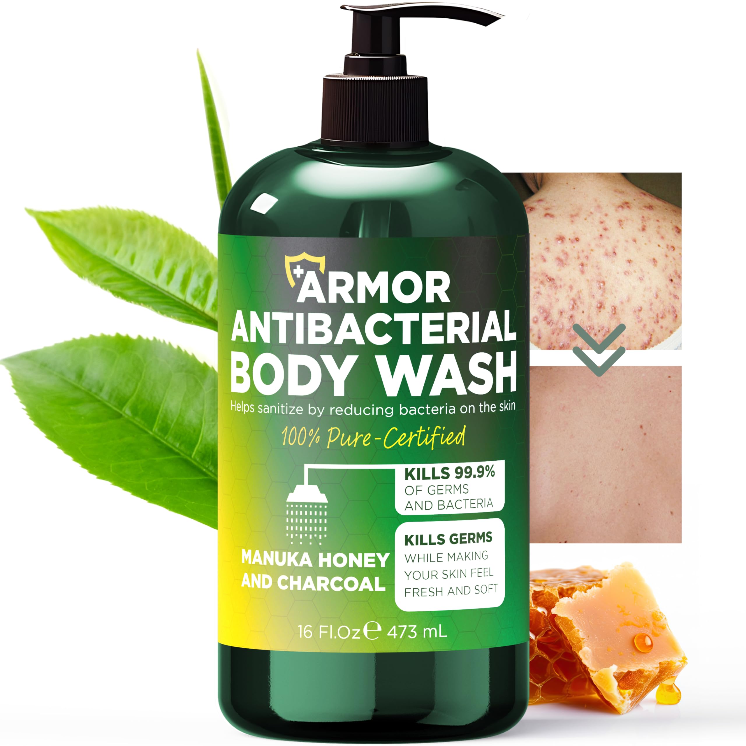 Terramed Just Think Comfort antibacterial body wash bottle for a refreshing daily cleanse