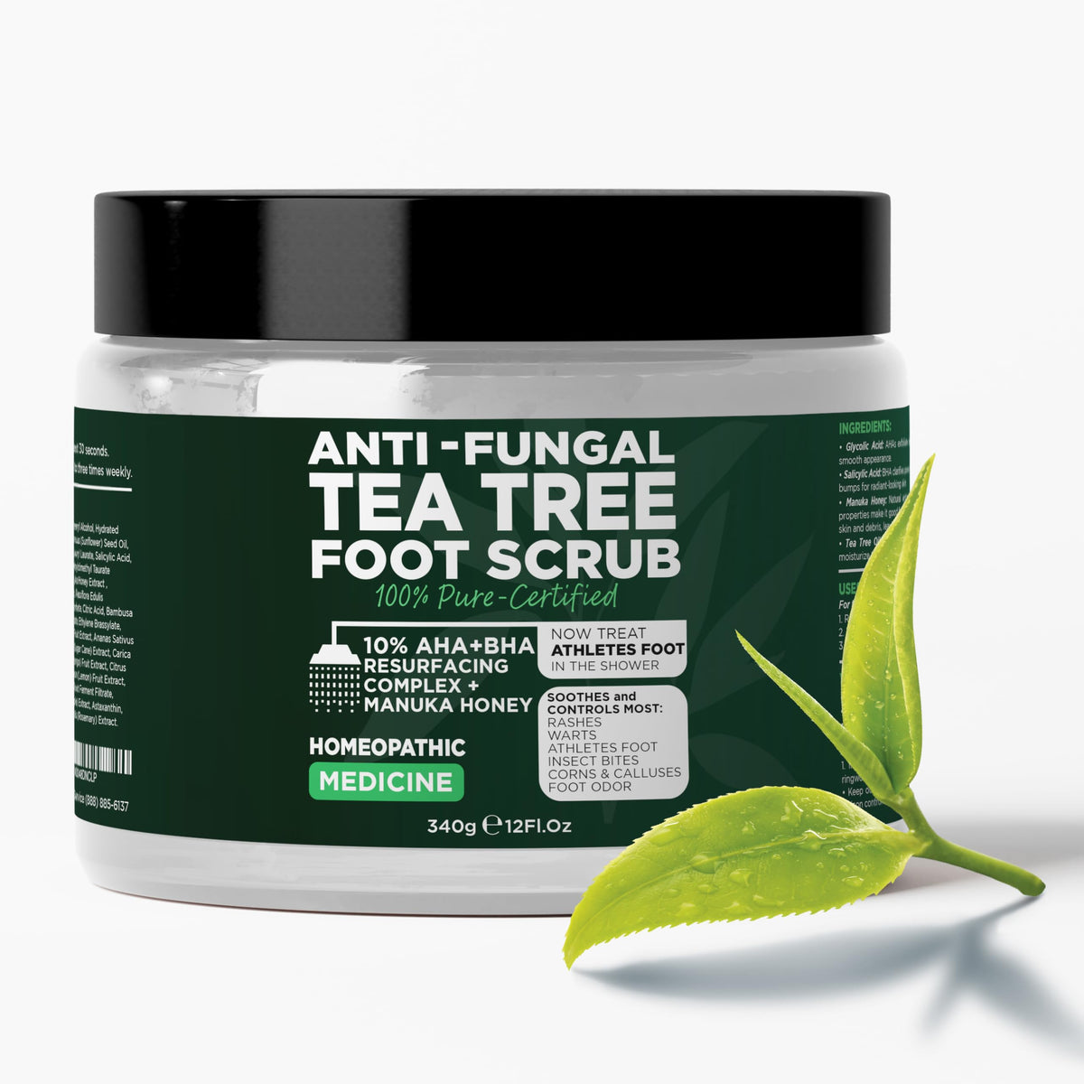 Terramed Just Think Comfort exfoliante de pies en botella para limpieza profunda