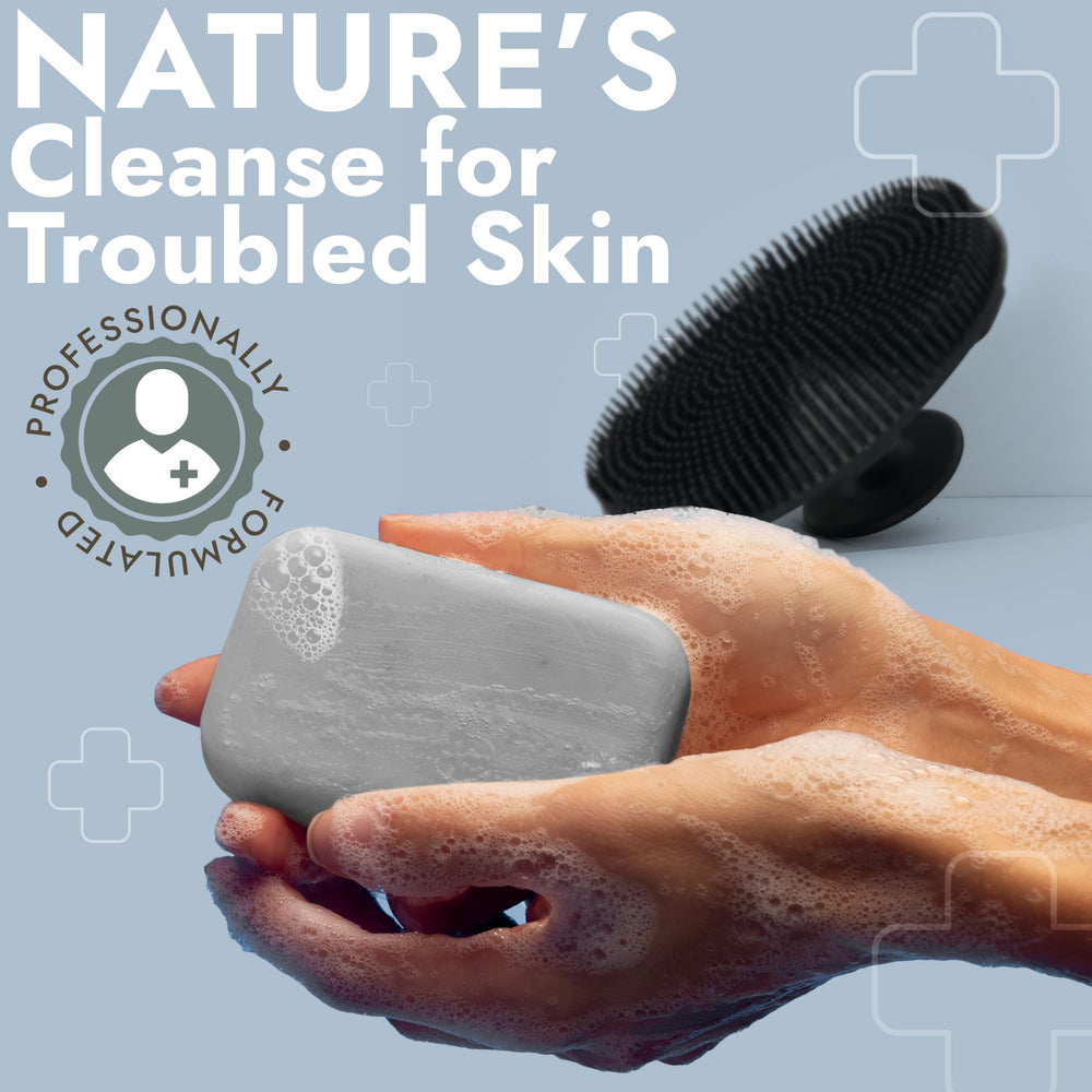 Terramed Just Think Comfort soap notes ringworm and jock itch use case on skin areas.