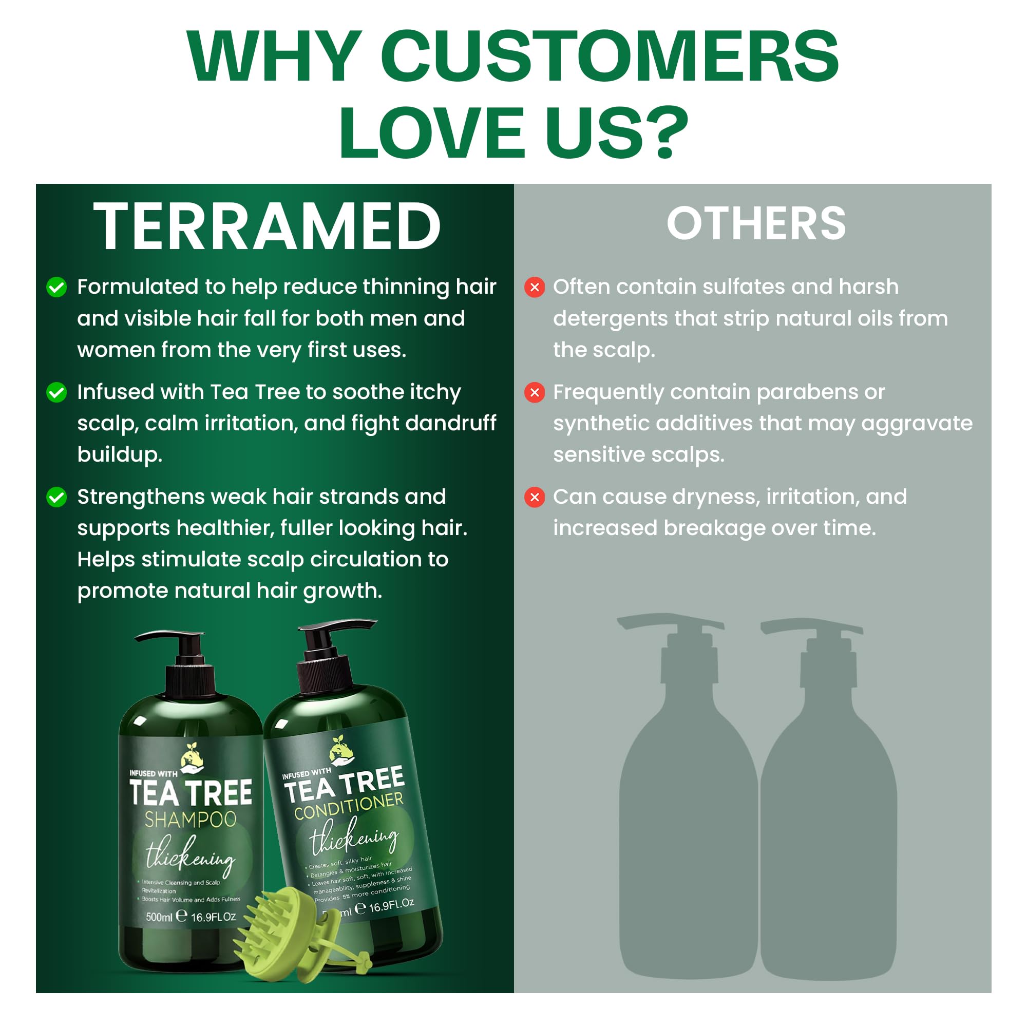 Terramed Just Think Comfort rosemary chamomile extracts for hair vitality
