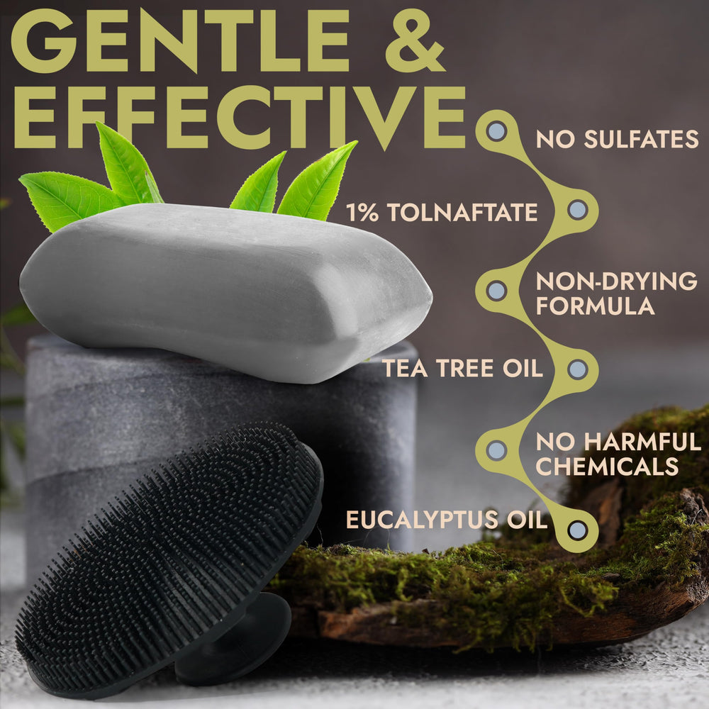 Terramed Just Think Comfort tea tree oil 1% antifungal soap for refreshed skin.