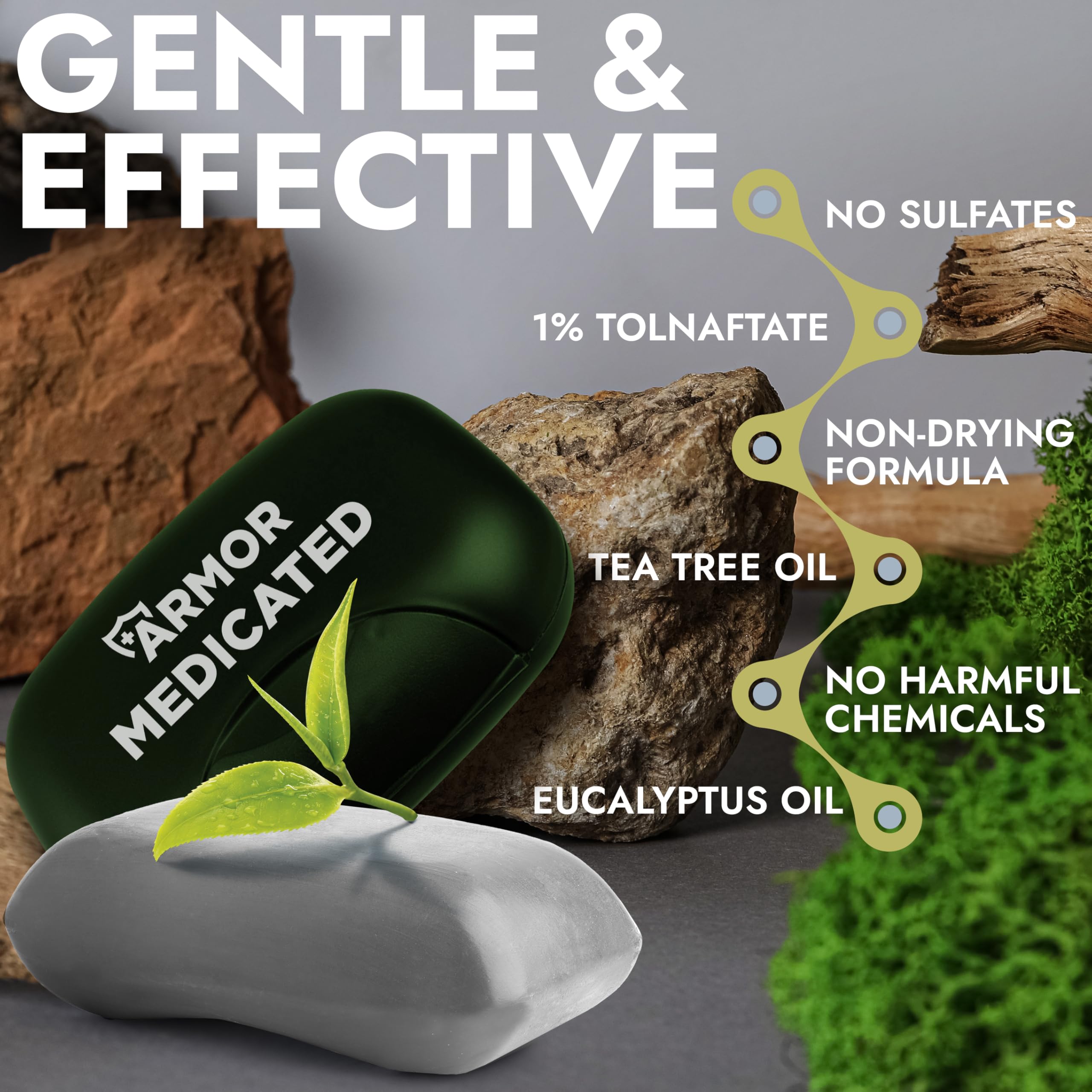 Terramed Just Think Comfort tea tree oil infusion for refreshing cleansing.