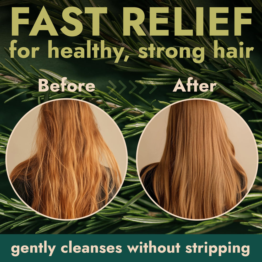 Terramed scalp brush included for gentle cleansing.