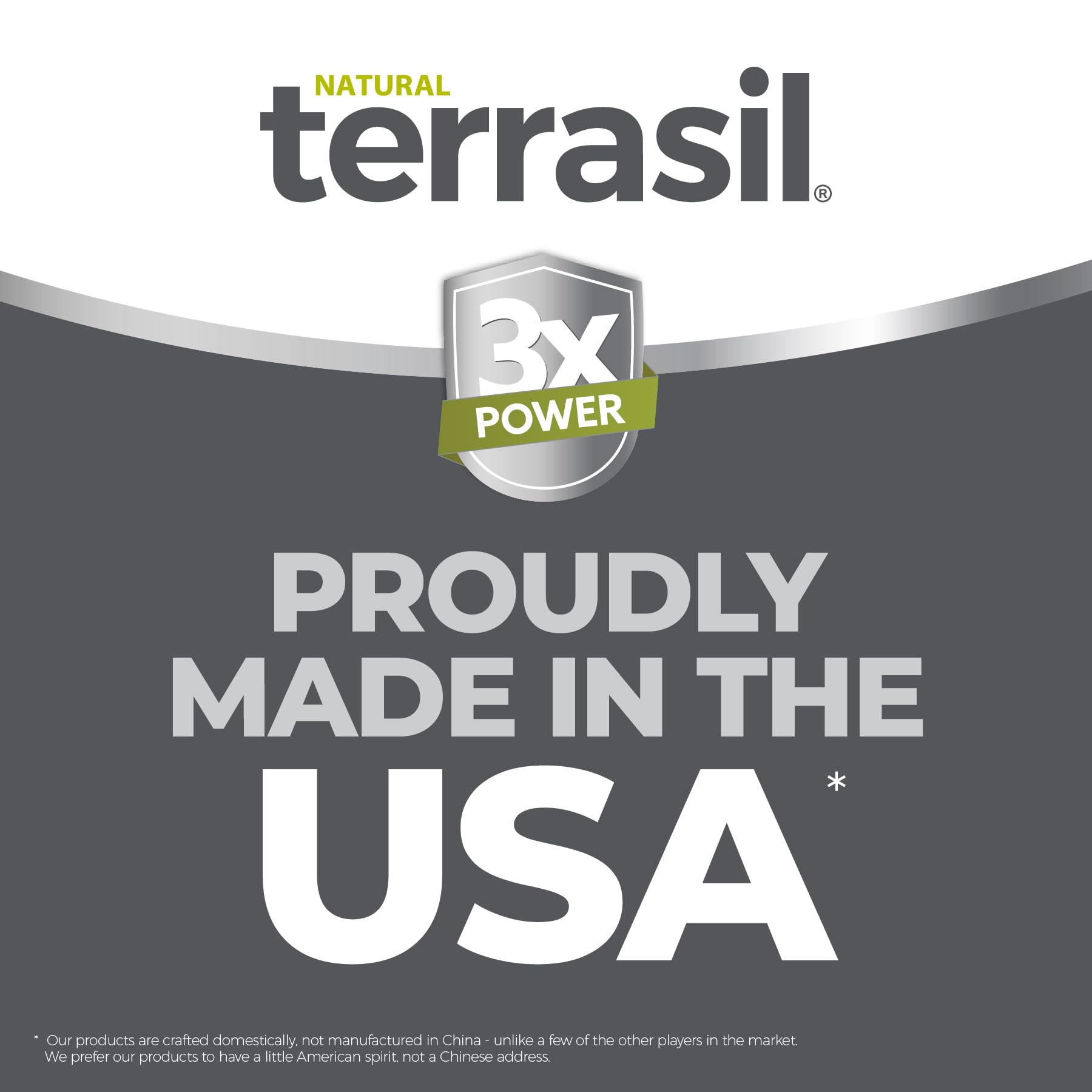 Terrasil fragrance-free formula shown for sensitive skin suitability.