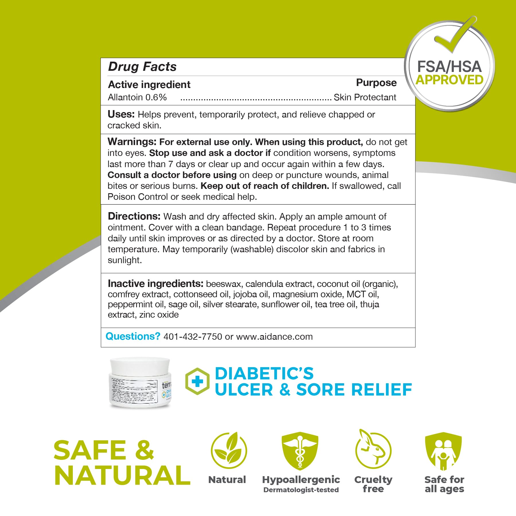 Terrasil FSA/HSA eligibility symbol with product advantages.