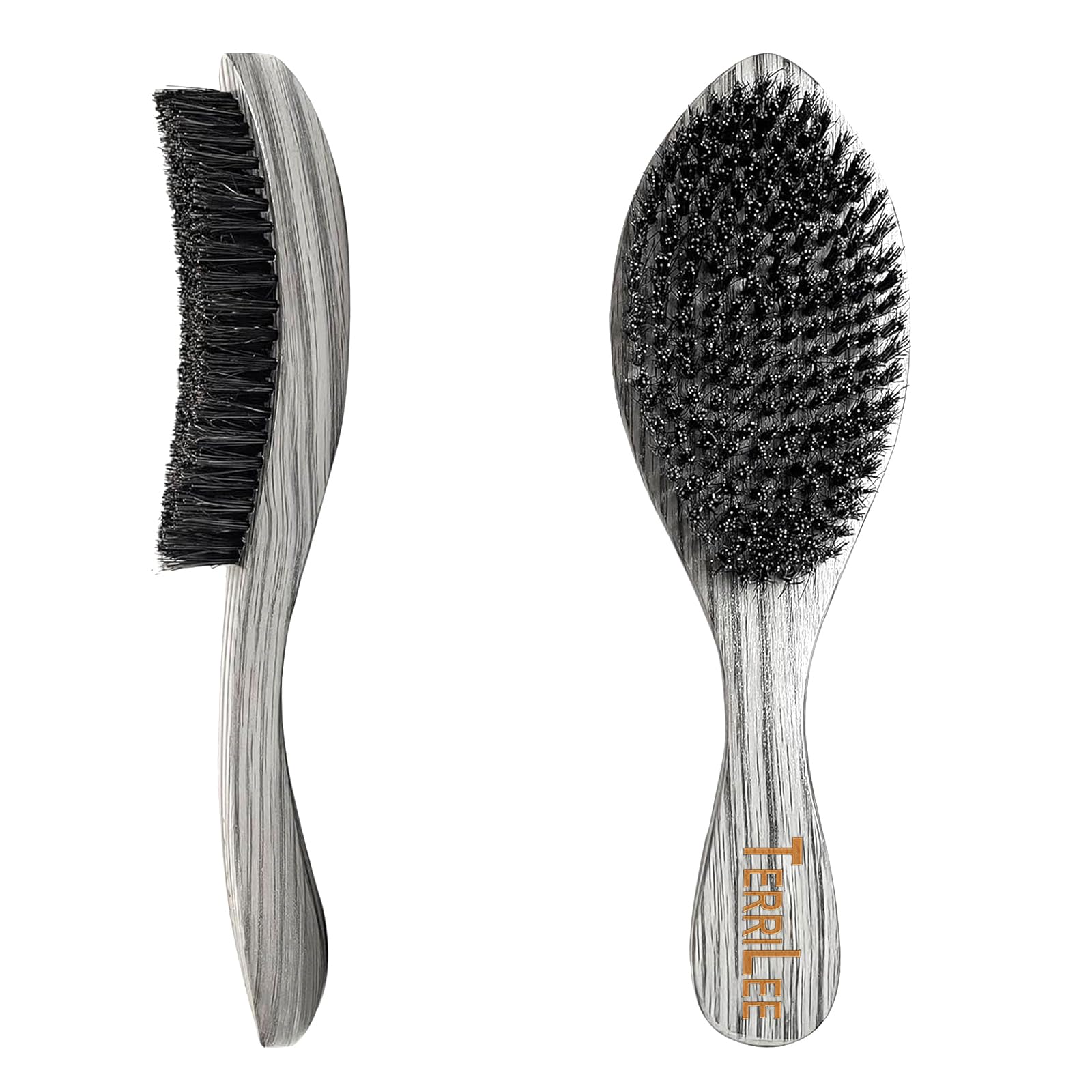Terrilee ergonomic curved design fits the palm for steady, precise brushing.