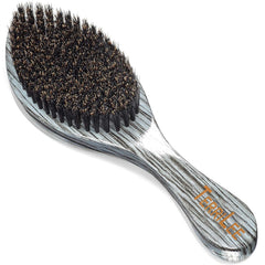 Terrilee premium handle 360 wave brush with grey long handle for comfortable daily brushing and smoother waves.
