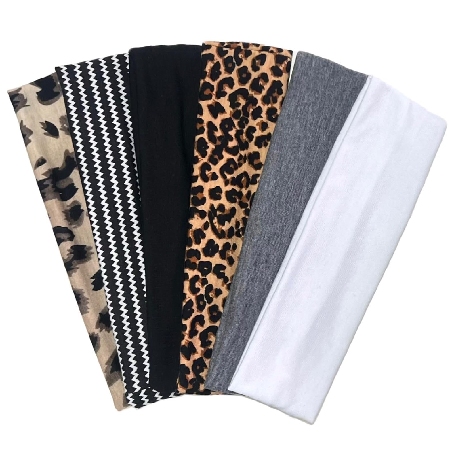 Cinta TERSE para cabello con estampado leopardo, mantiene el pelo fuera de la cara durante entrenamientos