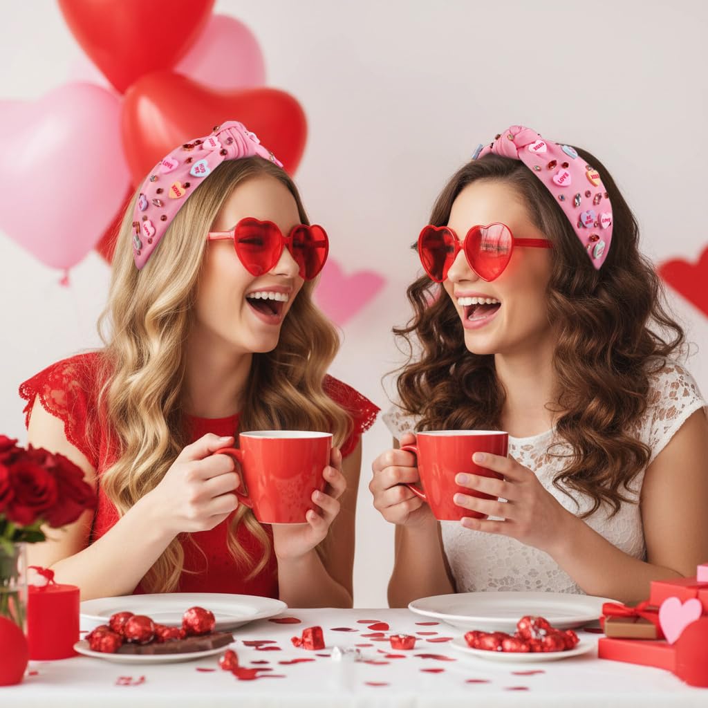 TERSE diadema detalles joyas y corazones, perfecta para fiestas y eventos.