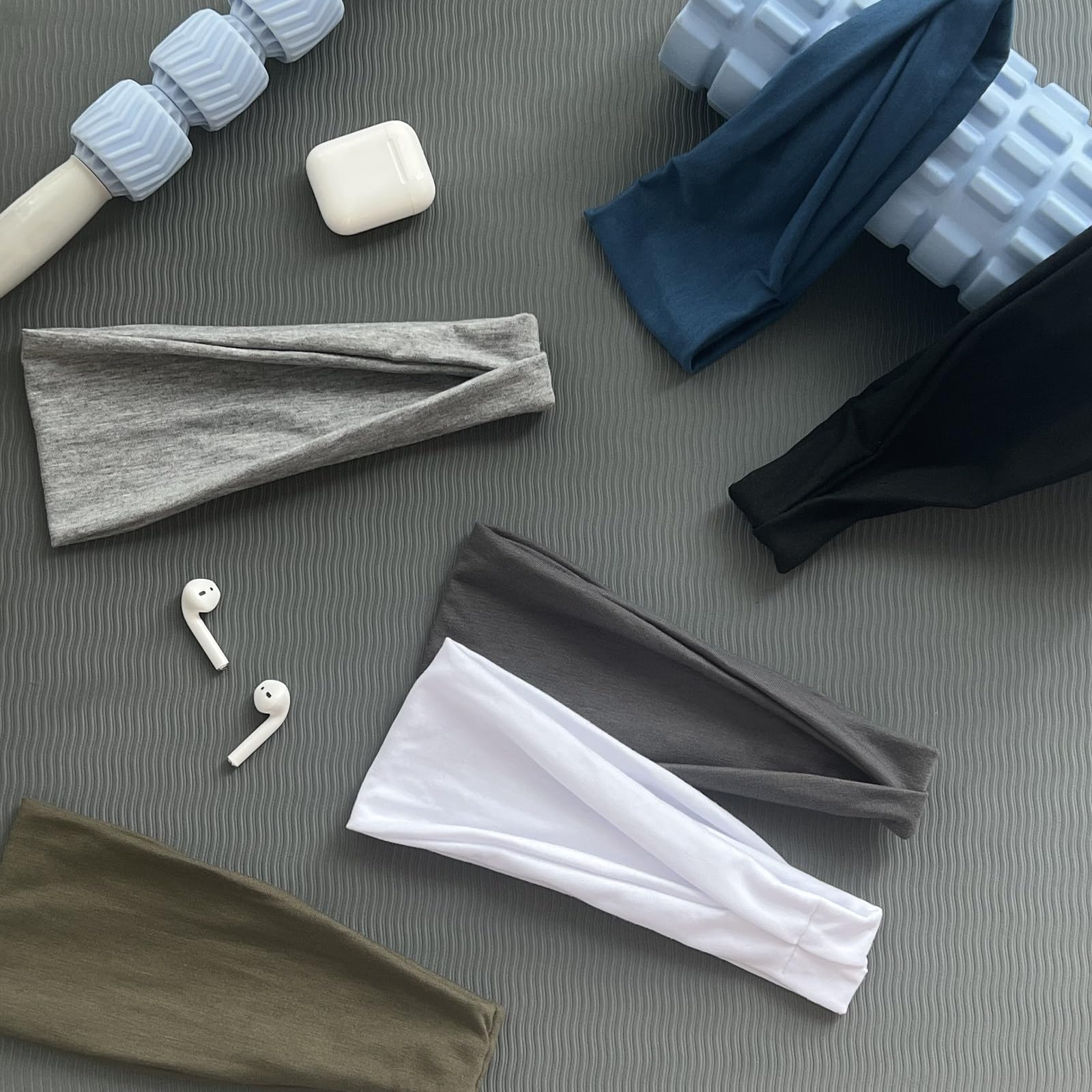 TERSE headband pack featuring black, white, grey colors for versatile looks