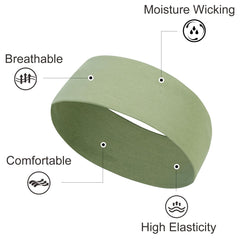 Diadema TERSE de tejido suave, cómoda para yoga y correr.
