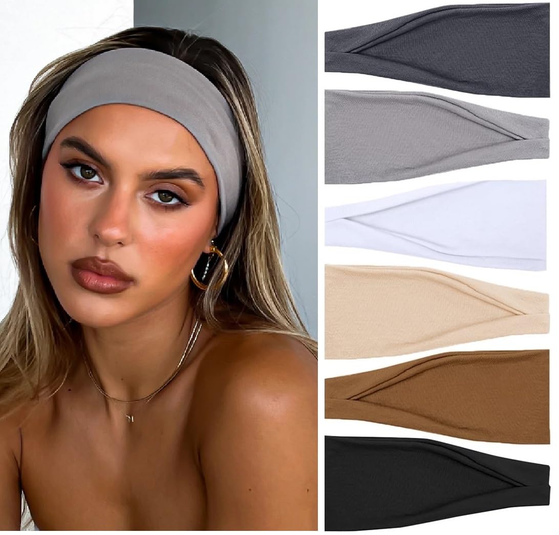 TERSE women's headbands in a 6-color set for versatile daily styling.