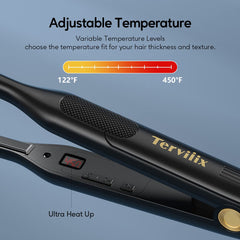Terviiix Pencil Flat Iron used for beard styling with neat lines.