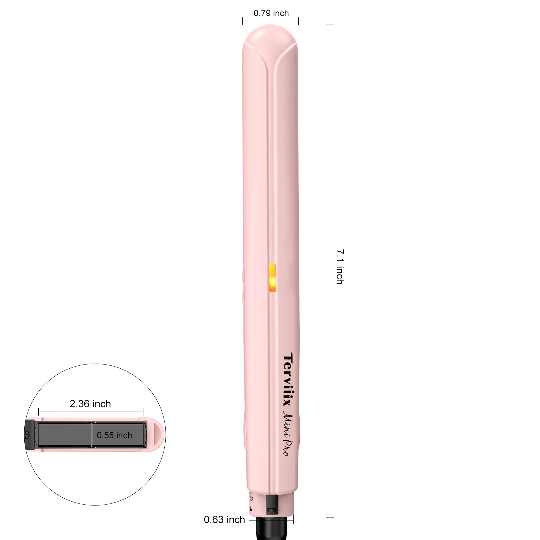 Terviiix Mini Flat Iron close-up of plates ready to deliver sleek results.