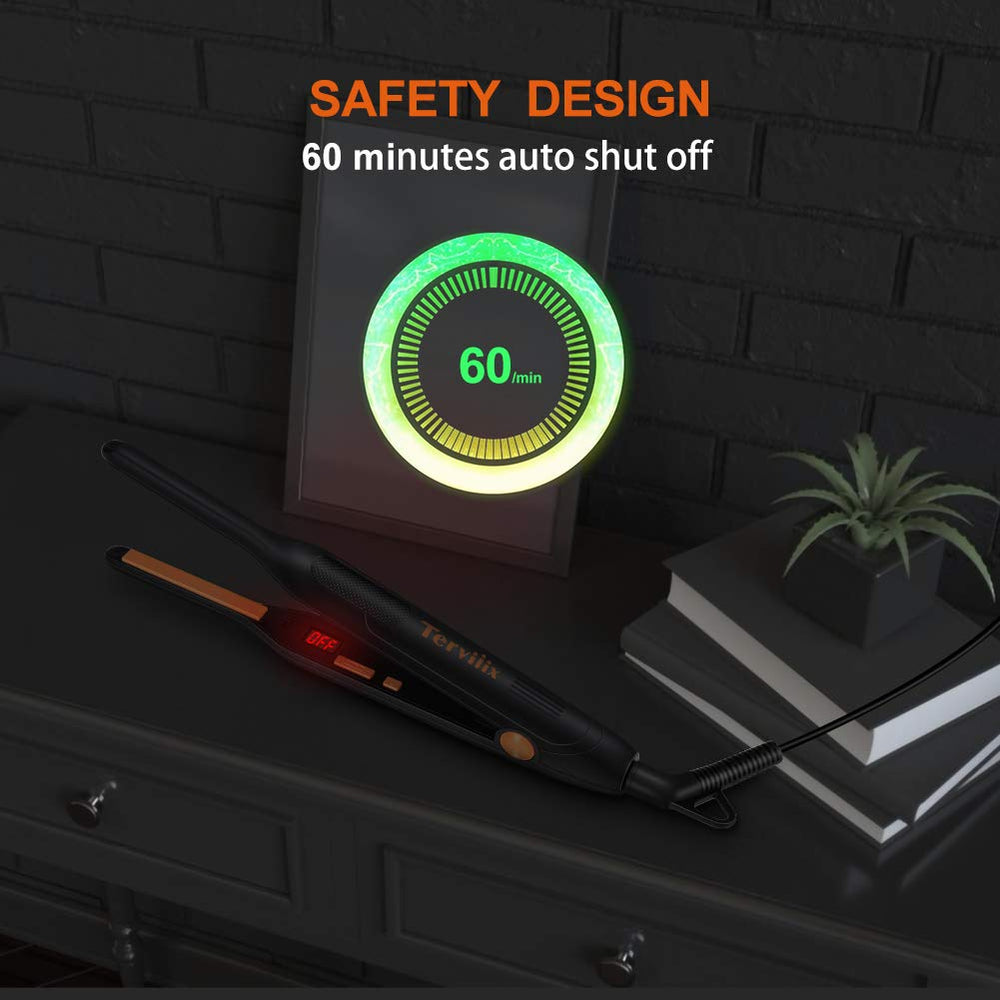 Terviiix auto shut-off provides safety during home styling.