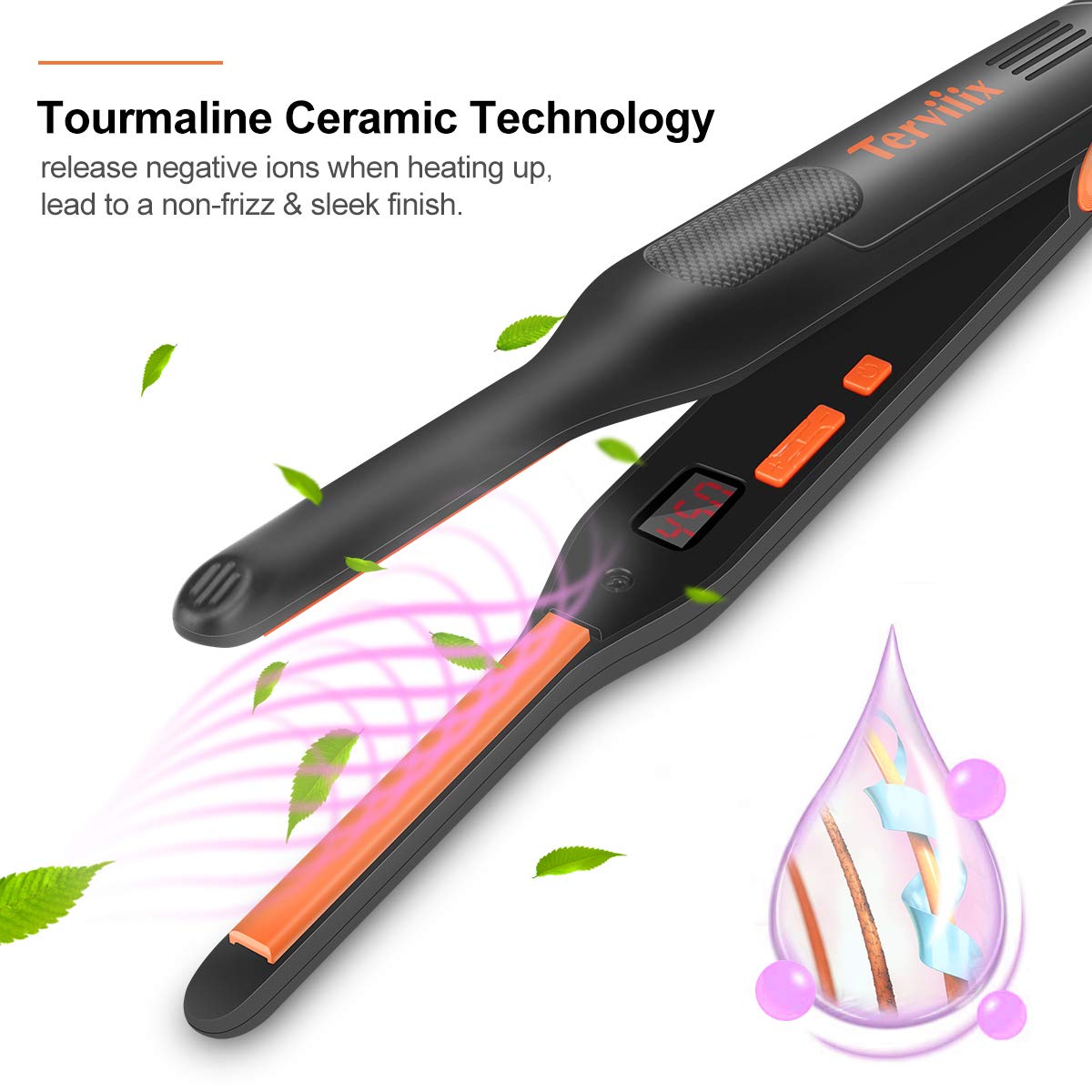 Terviiix dual voltage travel iron powers worldwide with pouch.