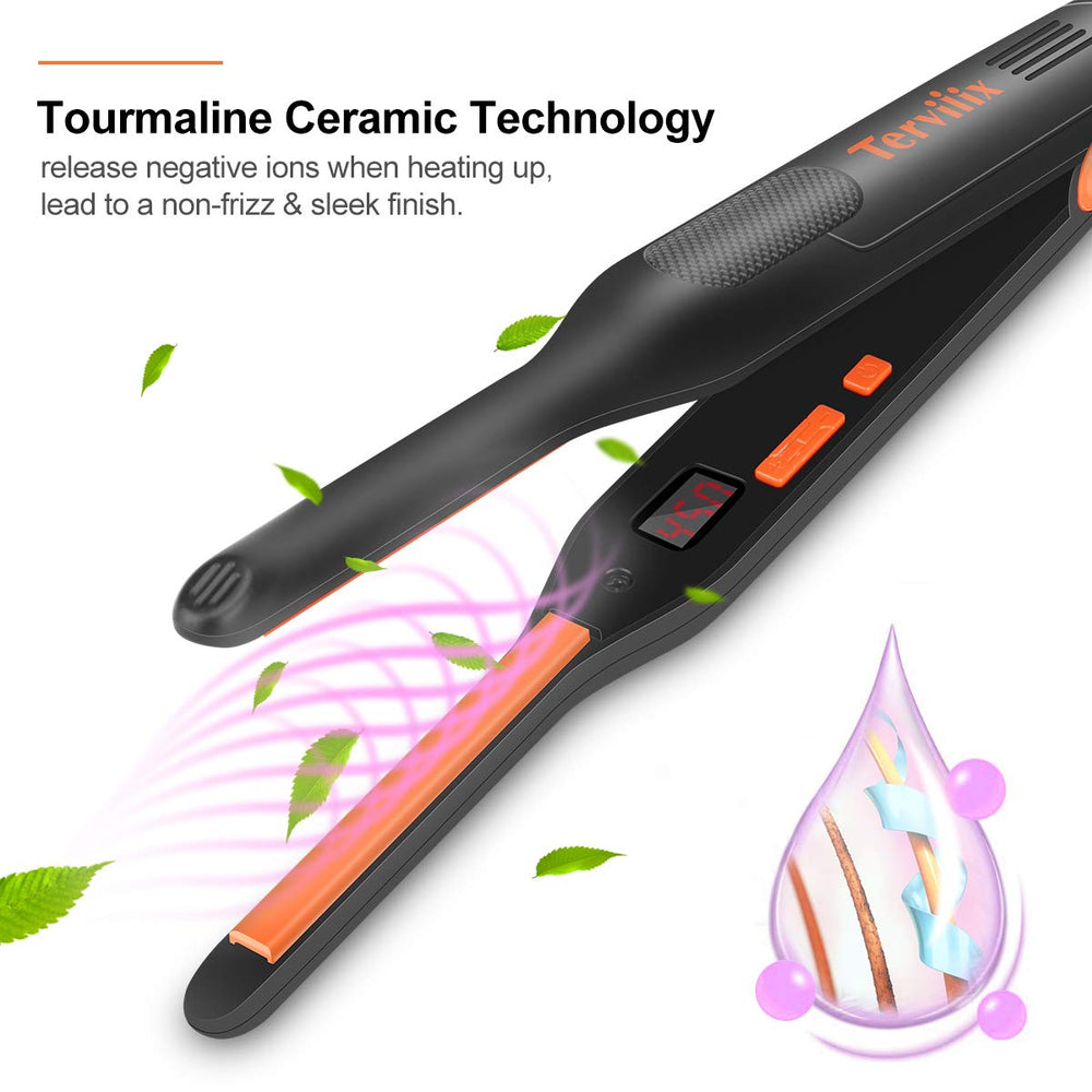 Terviiix dual voltage travel iron powers worldwide with pouch.
