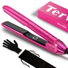 Terviiix 1-inch ceramic flat iron in hot pink for sleek styling