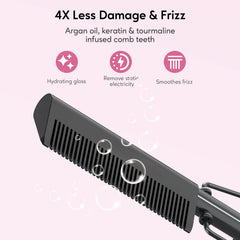 Terviiix hot comb auto shut-off feature enhances safety when left unattended