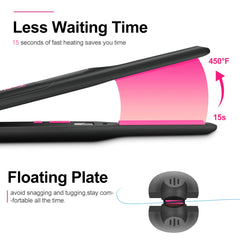 Terviiix Mini Flat Iron features ceramic tourmaline plates for smoothness.