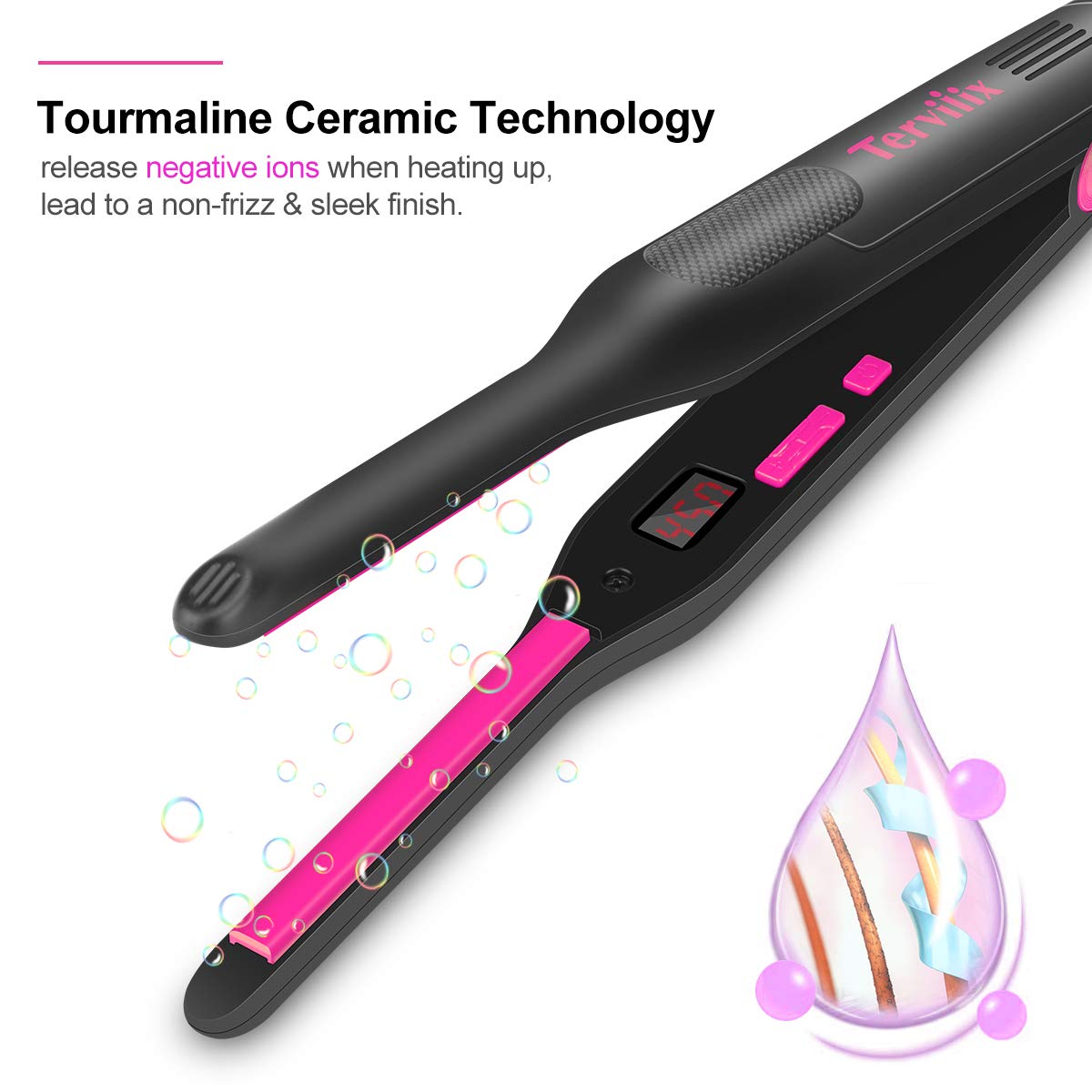 Terviiix Mini Flat Iron supports dual voltage for worldwide travel styling.