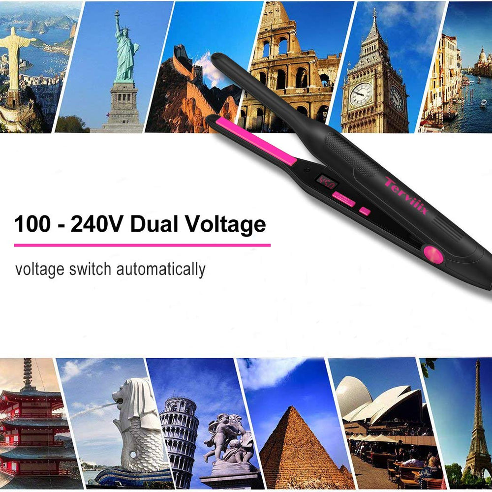 Terviiix Pencil Flat Iron includes automatic shut-off for safer home use.