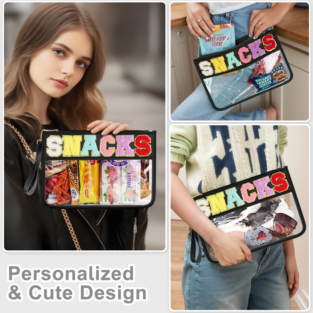 TESAFNG Snack Bag large capacity fits cosmetics, snacks and small items.