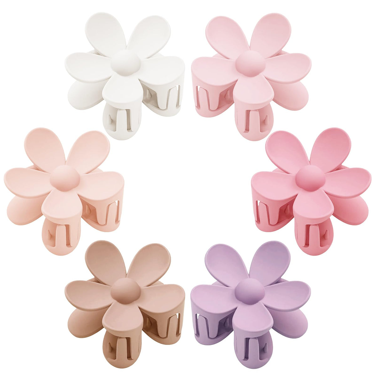 Tetizo flower hair clip in large matte daisy style for thick hair