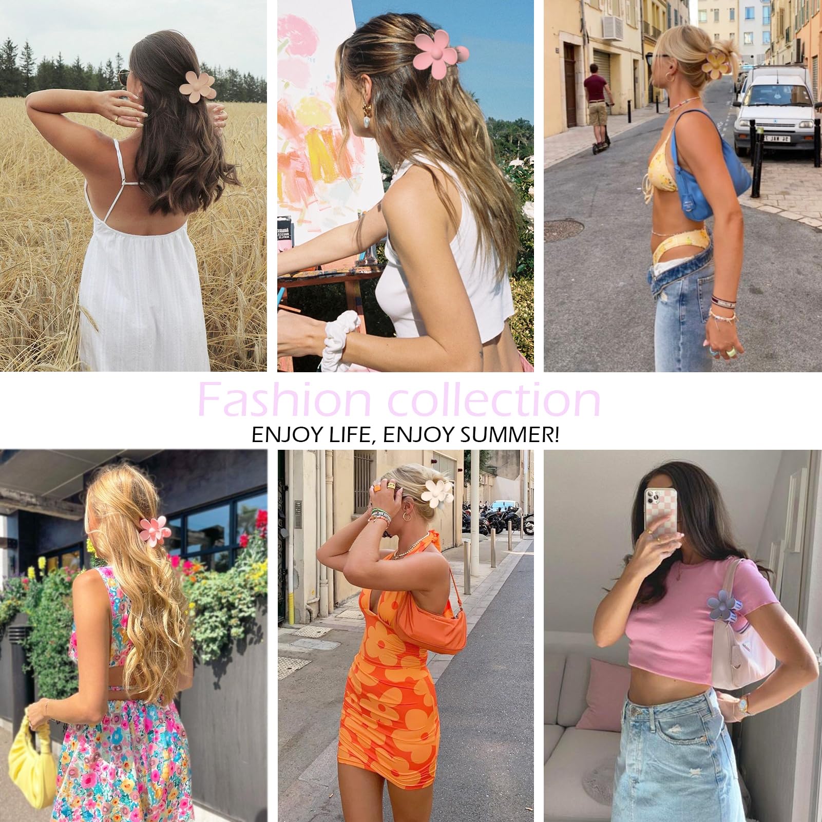 Tetizo large claw clip in pink provides gentle, secure hold