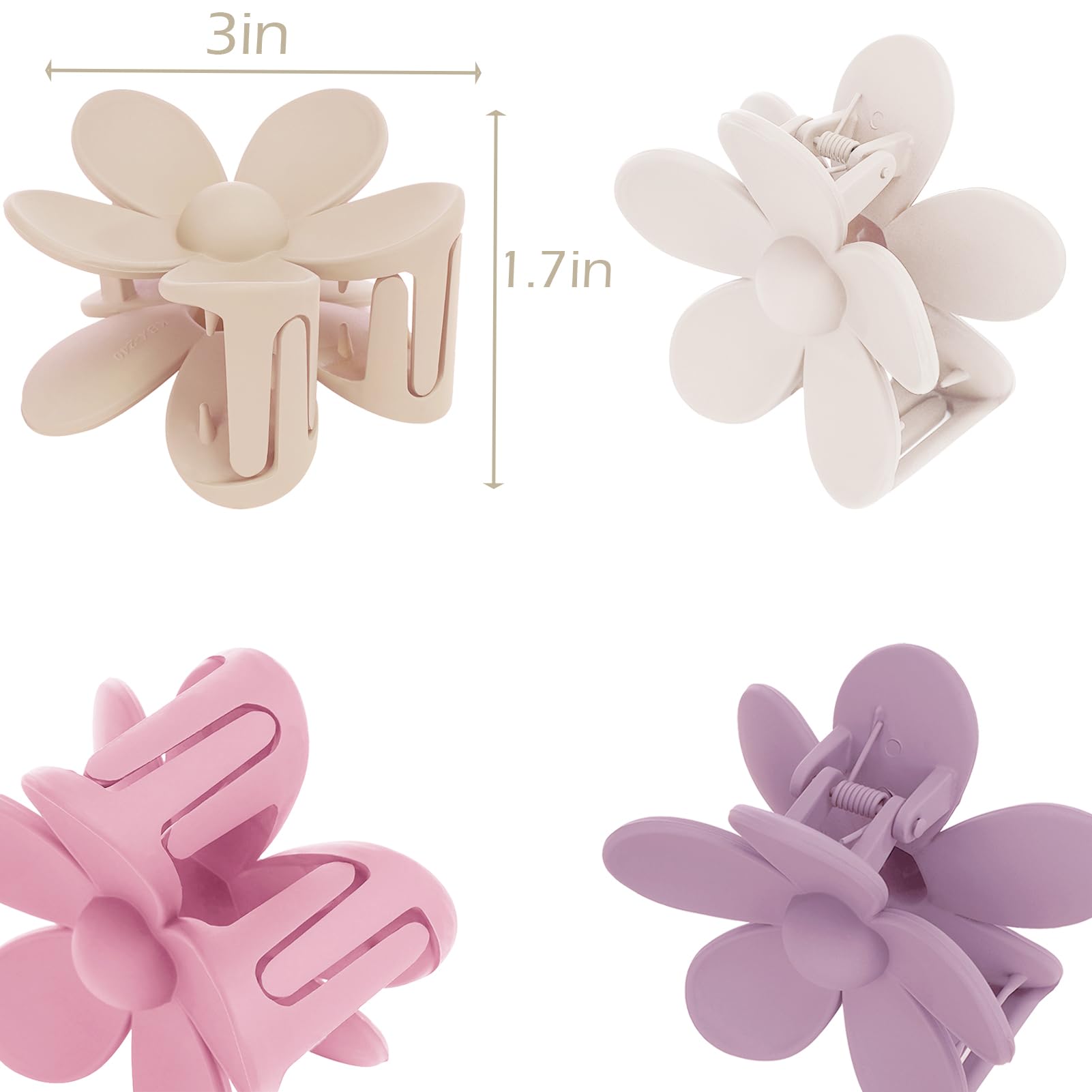 Tetizo flower clip close up shows interlocking teeth for secure grip