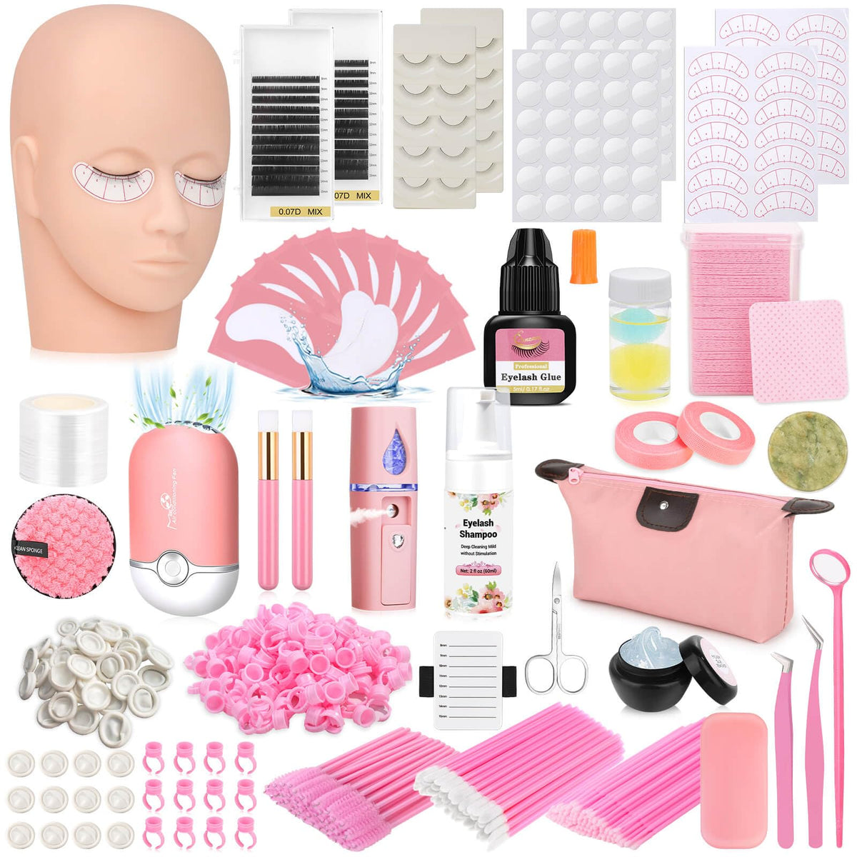 Tetutor lash kit beginner mannequin head for realistic practice