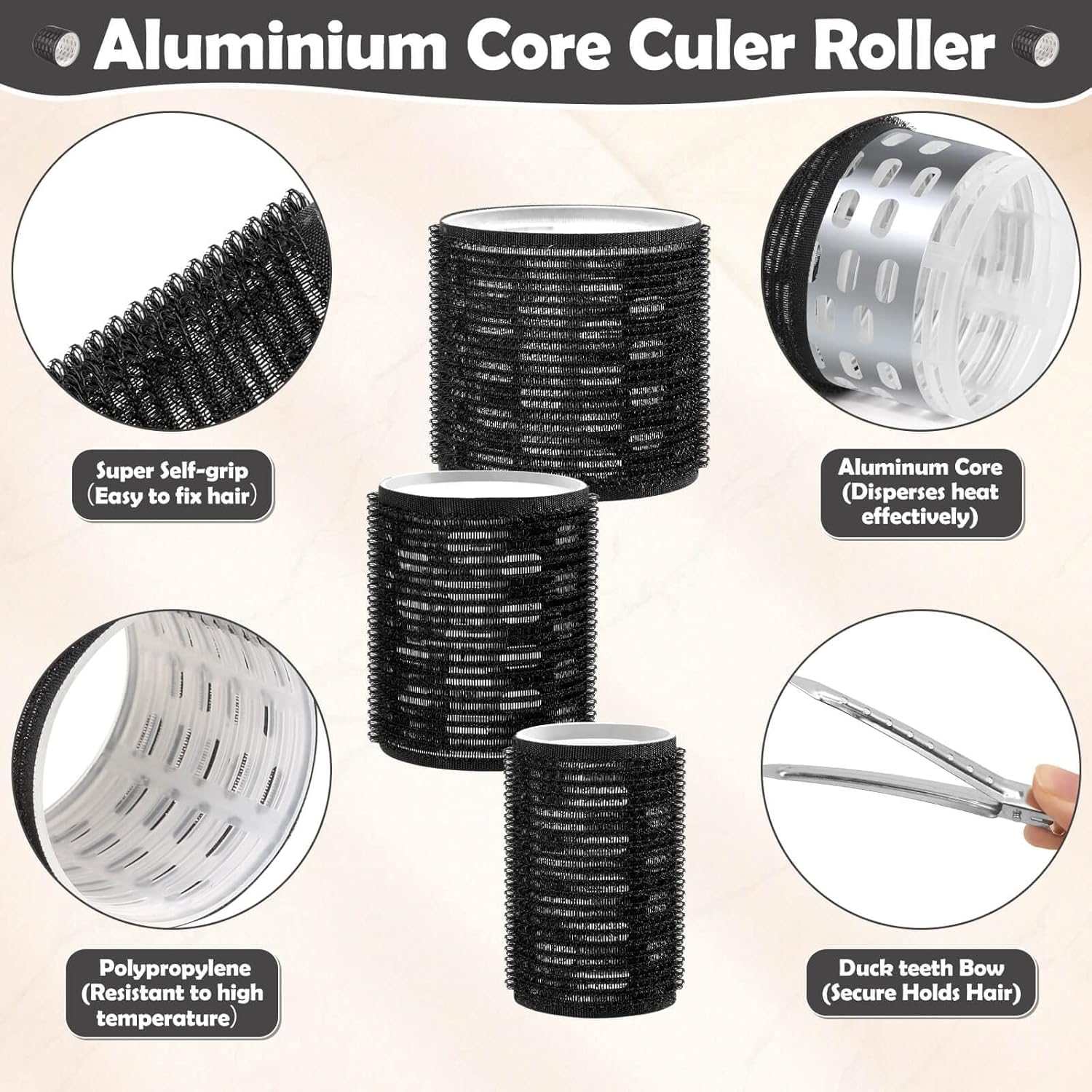 Stainless steel clips securing Tetutor rollers in place
