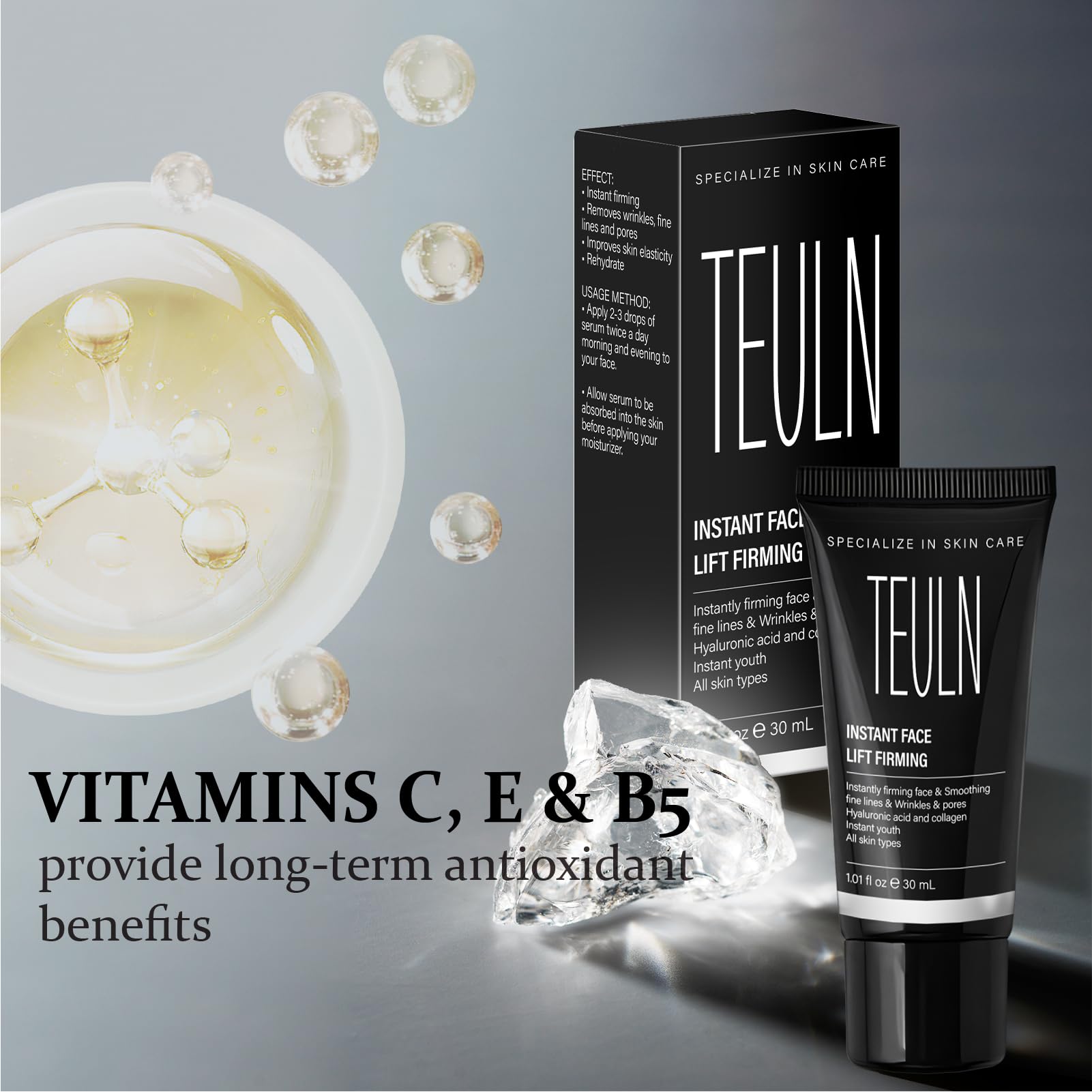 TEULN crema antiarrugas de acción rápida para un aspecto más fresco