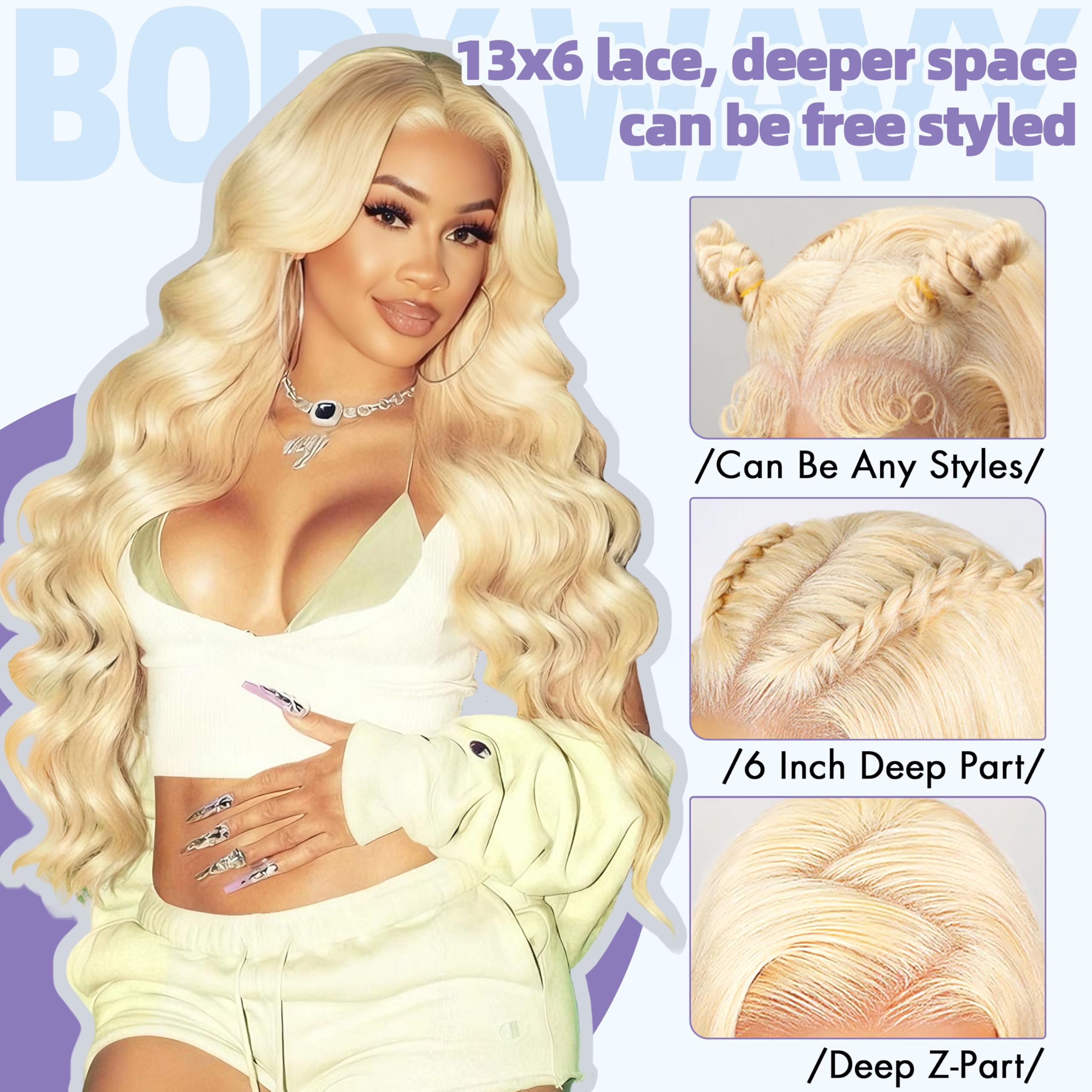 Texiora blonde body wave wig delivers natural volume and soft texture