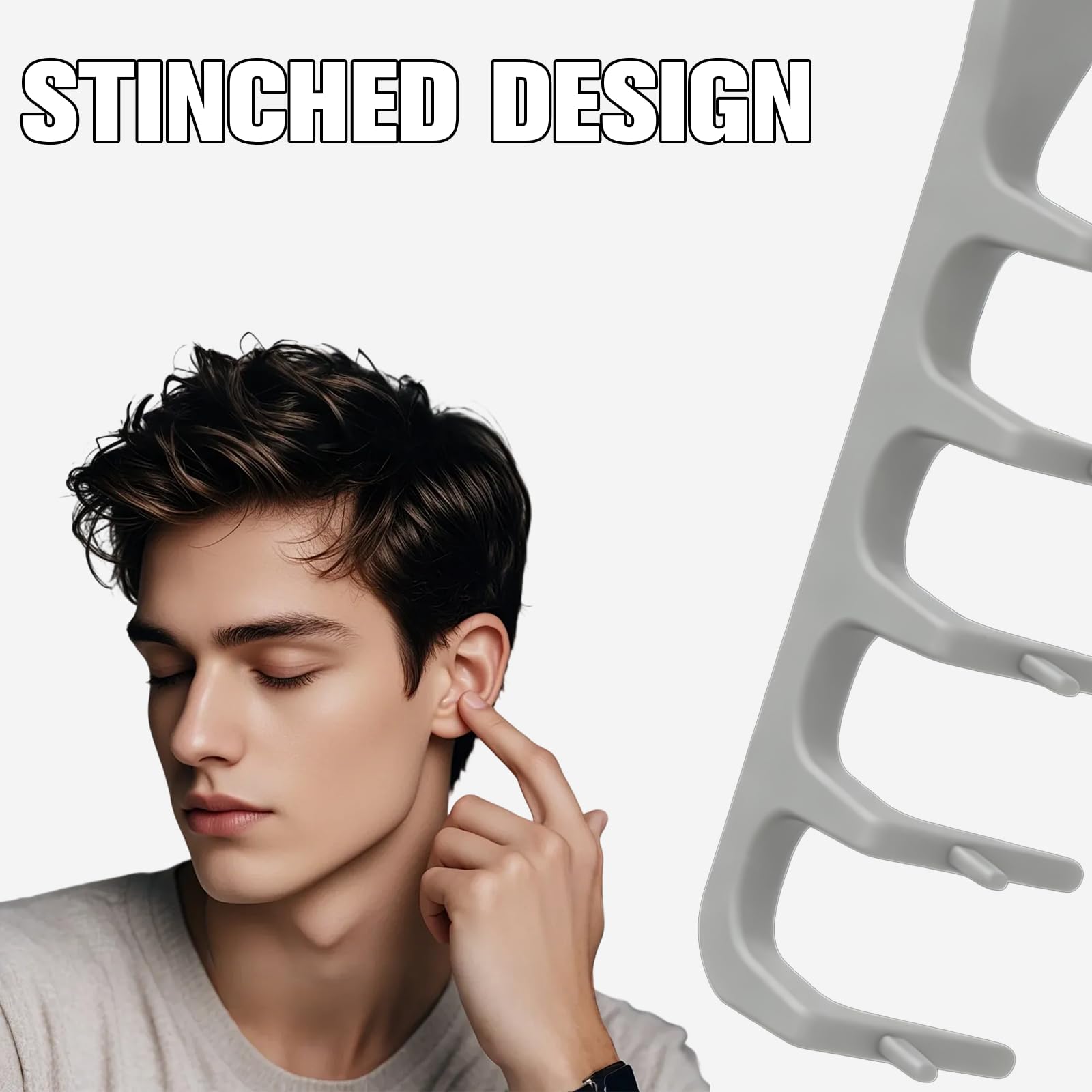 Texture Comb grey-glide helps reduce pulling during detangling.