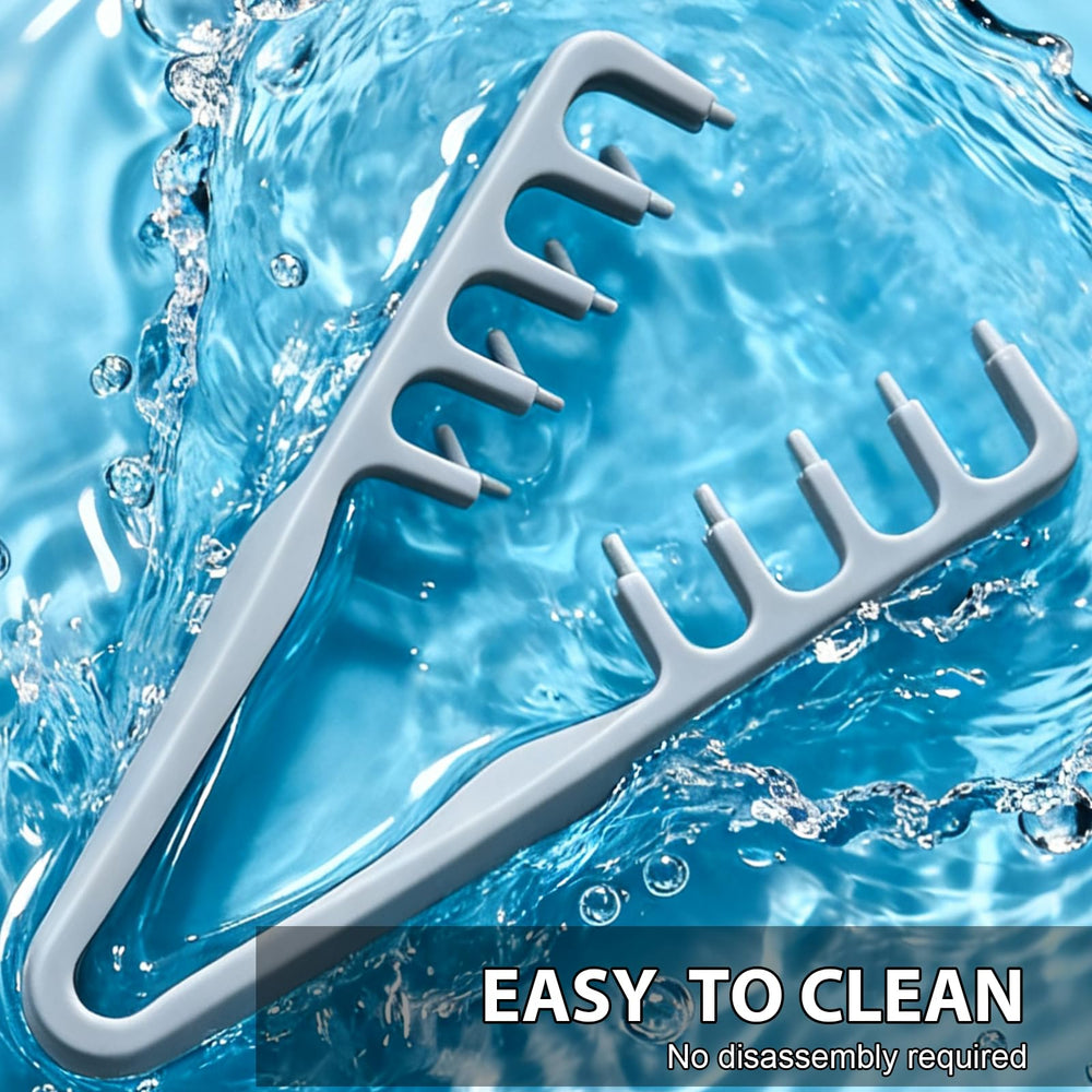 Texture Comb grey-side-part tool enables tidy, classic styling.