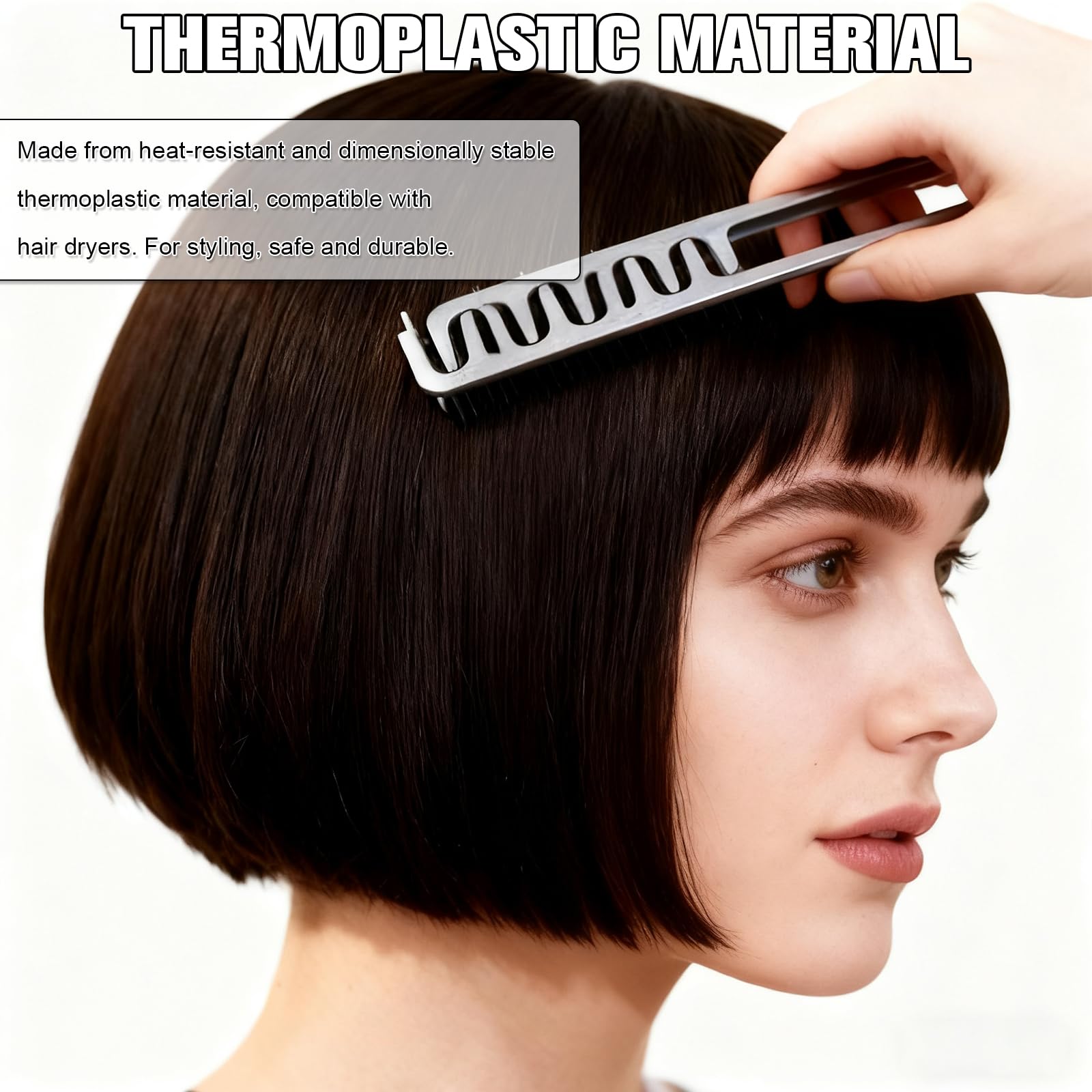 Texture Comb grey-wax-friendly design supports pomade and wax for hold.