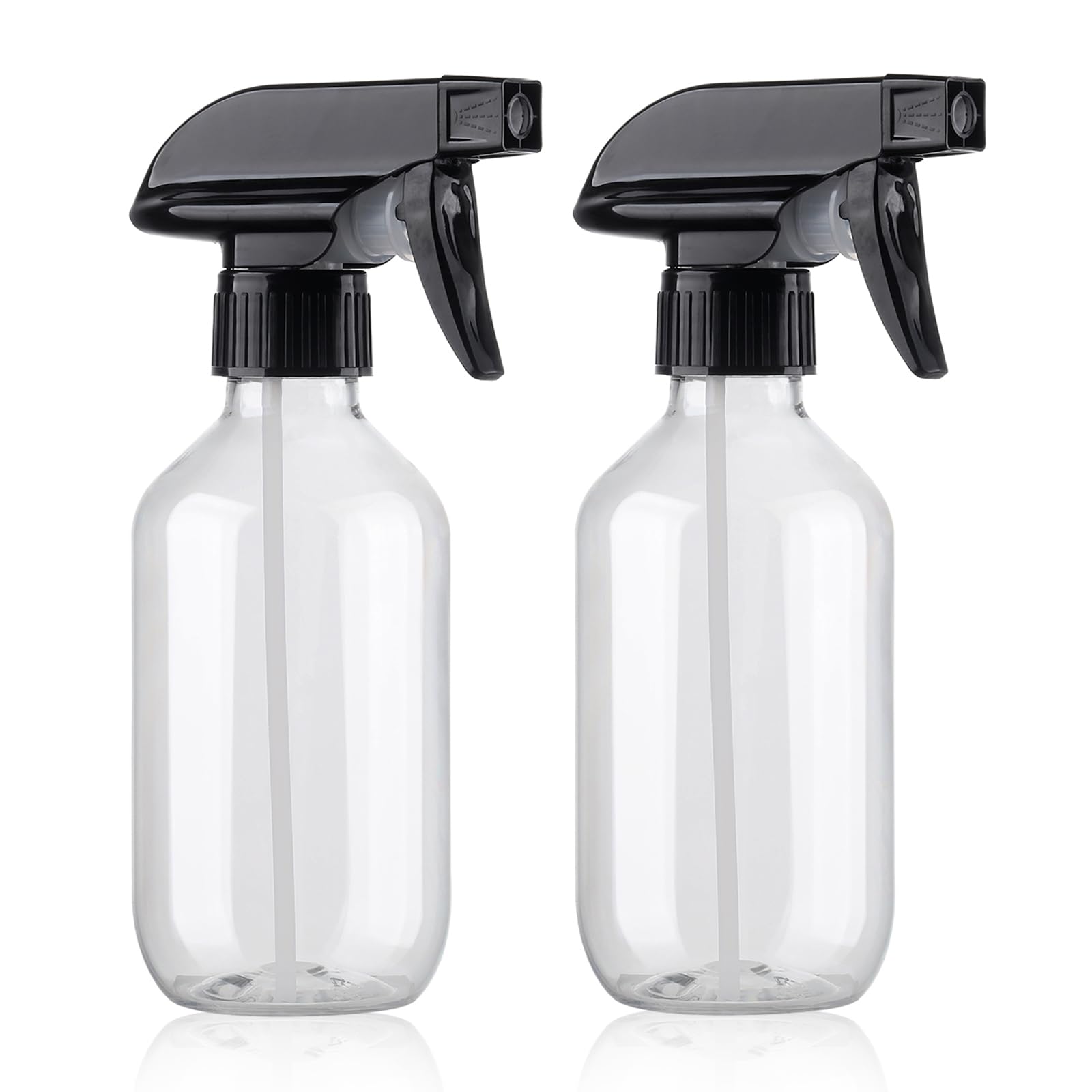 Teyssor 10oz spray bottle with transparent design for easy liquid monitoring.