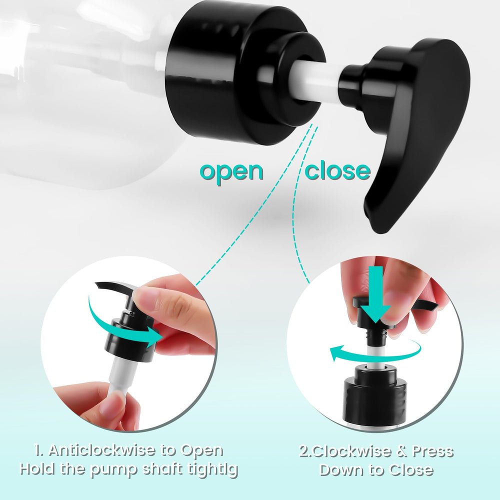 Teyssor pump bottle dispenser transparent body for monitoring contents