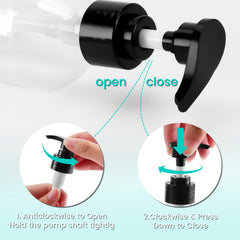 Teyssor pump bottle dispenser transparent body for monitoring contents
