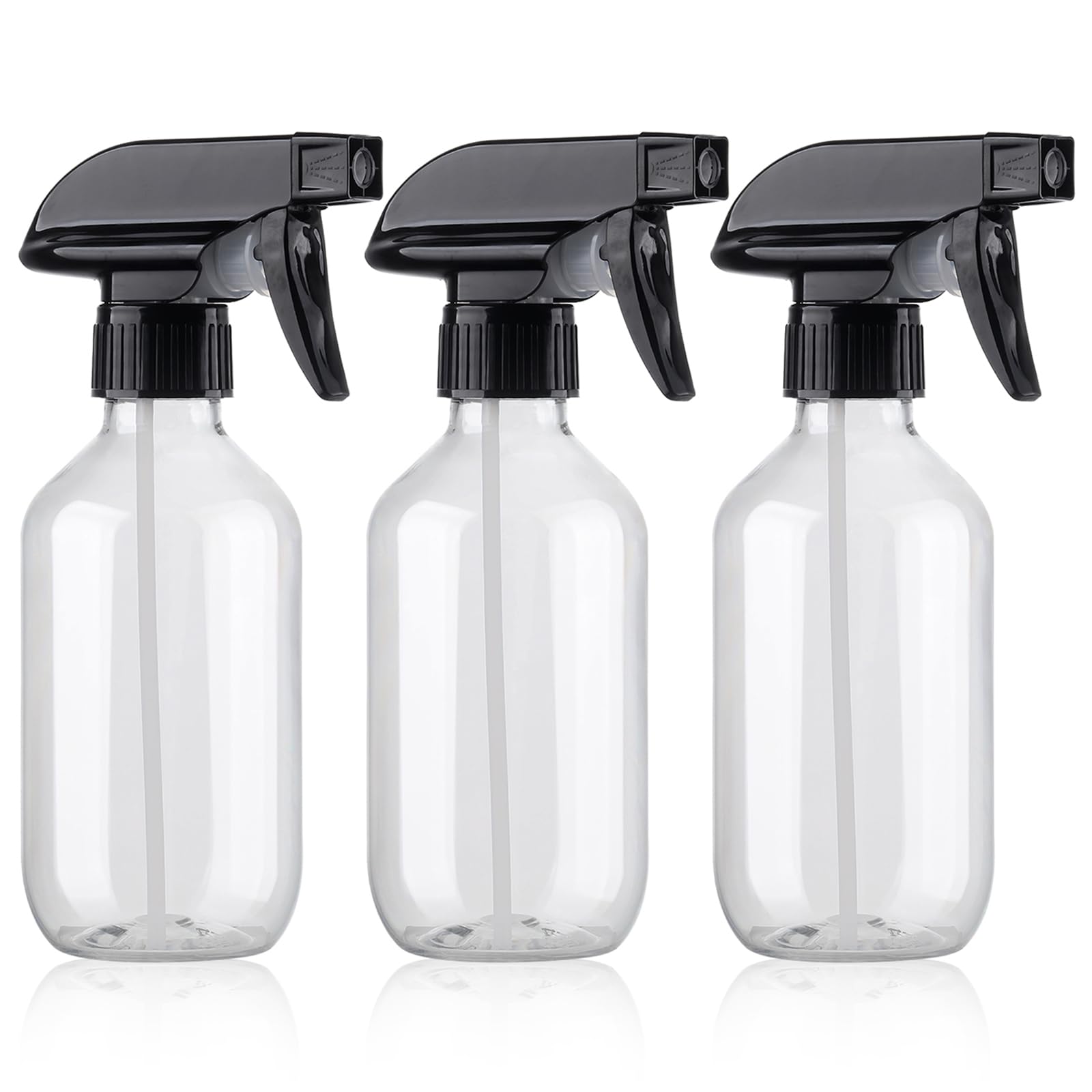 Teyssor spray bottle 10oz with clear body for easy refills and monitoring